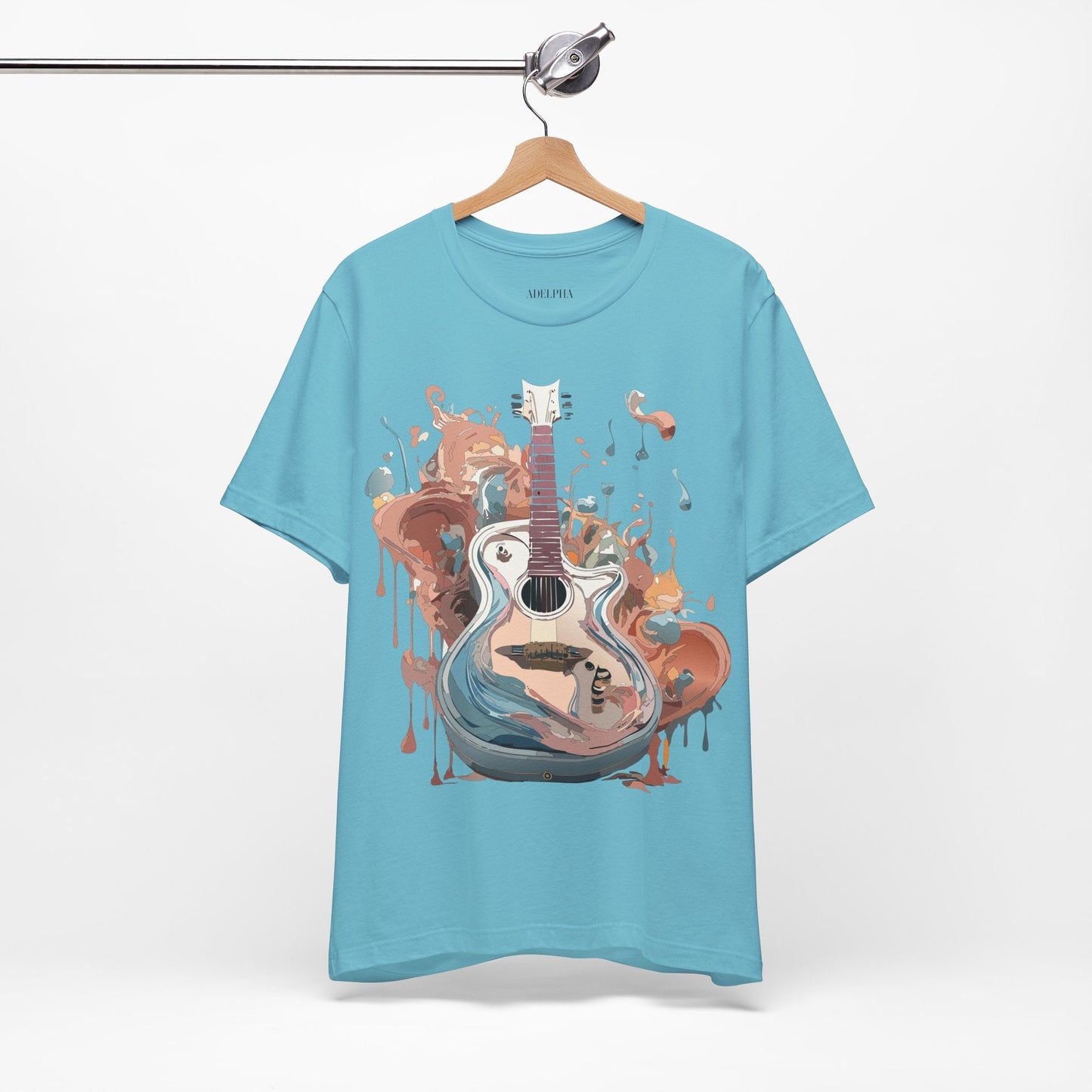 Music Graphic Unisex 100 Cotton Vintage Art with Musical Elements Tee 56