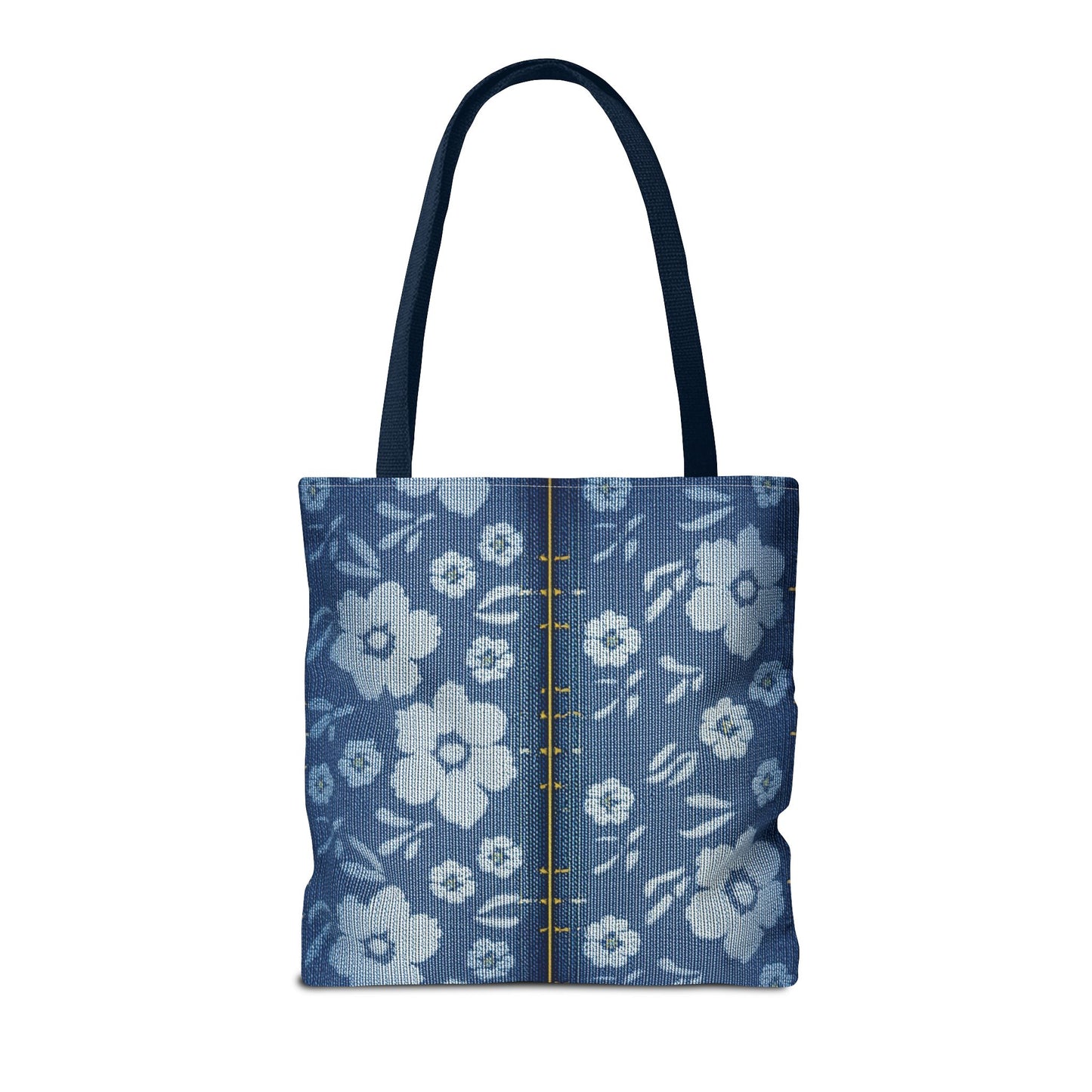 Denim Fabric Imitation Print Unisex Canvas Bag Poly Spun 3 Sizes Tote Bag 118