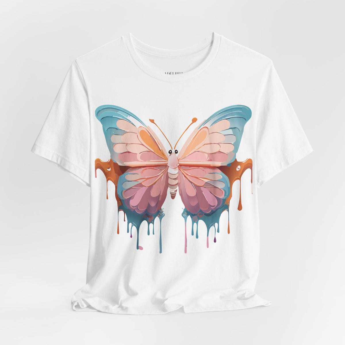 Butterfly Graphic Unisex Cotton Bella+Canvas Tee with Art Design n09