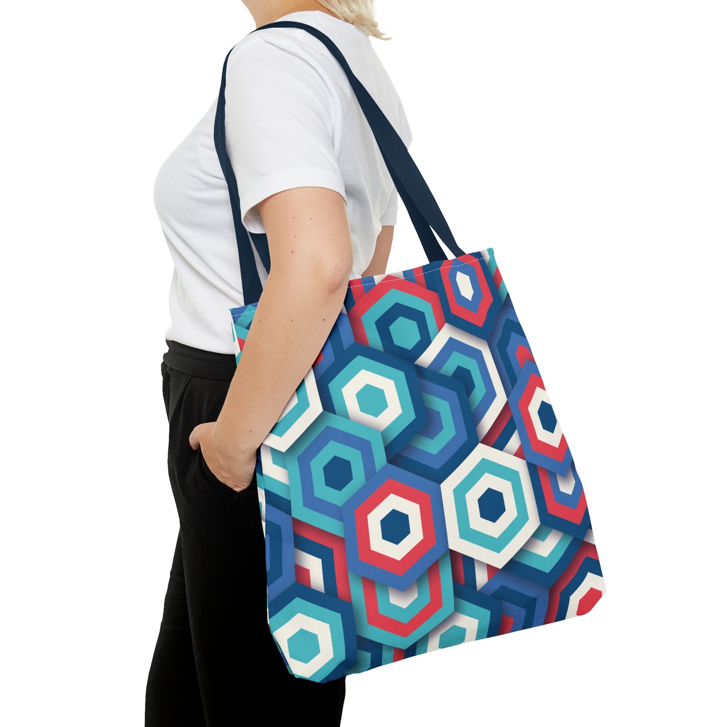 Bolsa de lona con estampados abstractos 