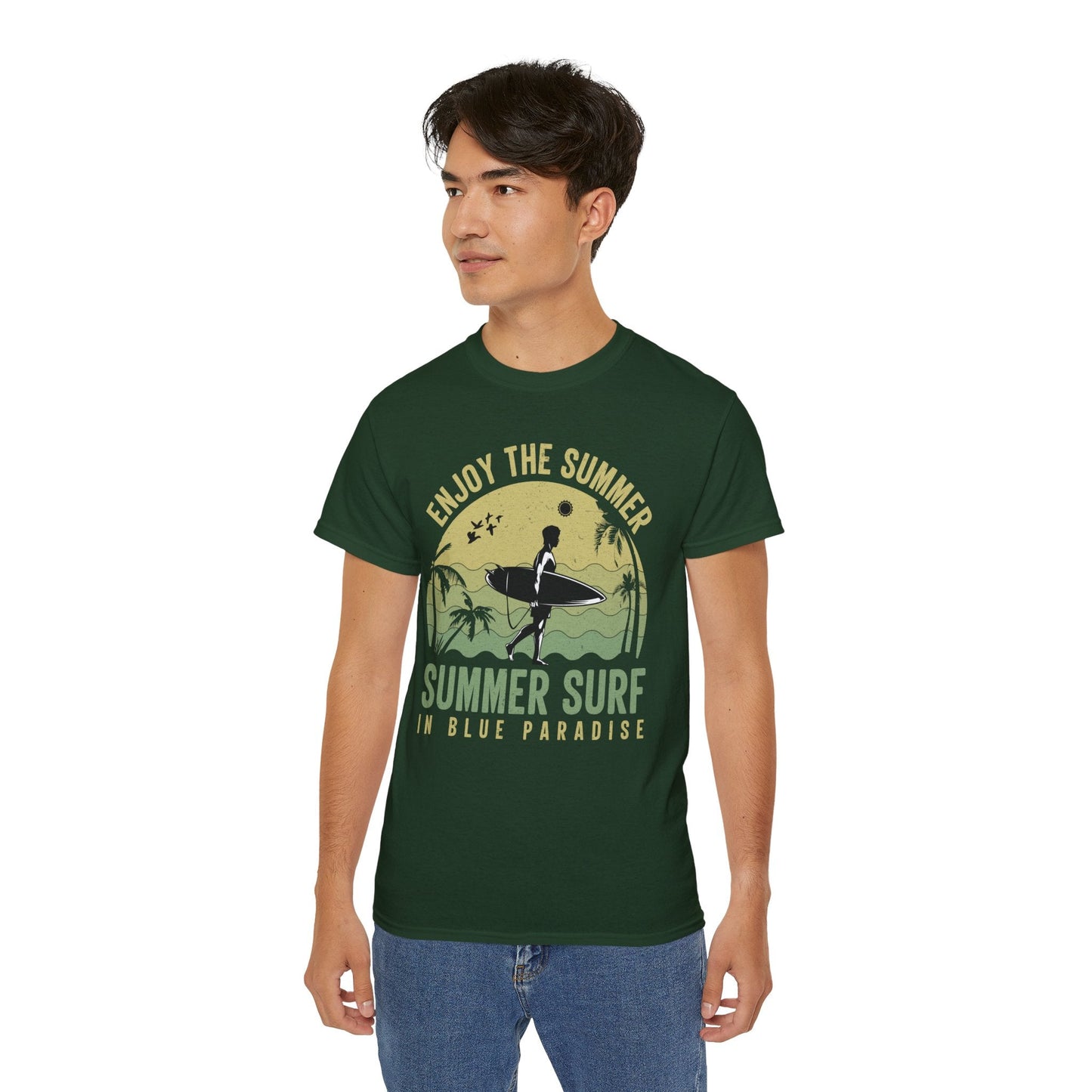 Summer Surf Art Design T Shirt TeeGallery Gildan 2000 Unisex Cotton Tee Apparel Collection