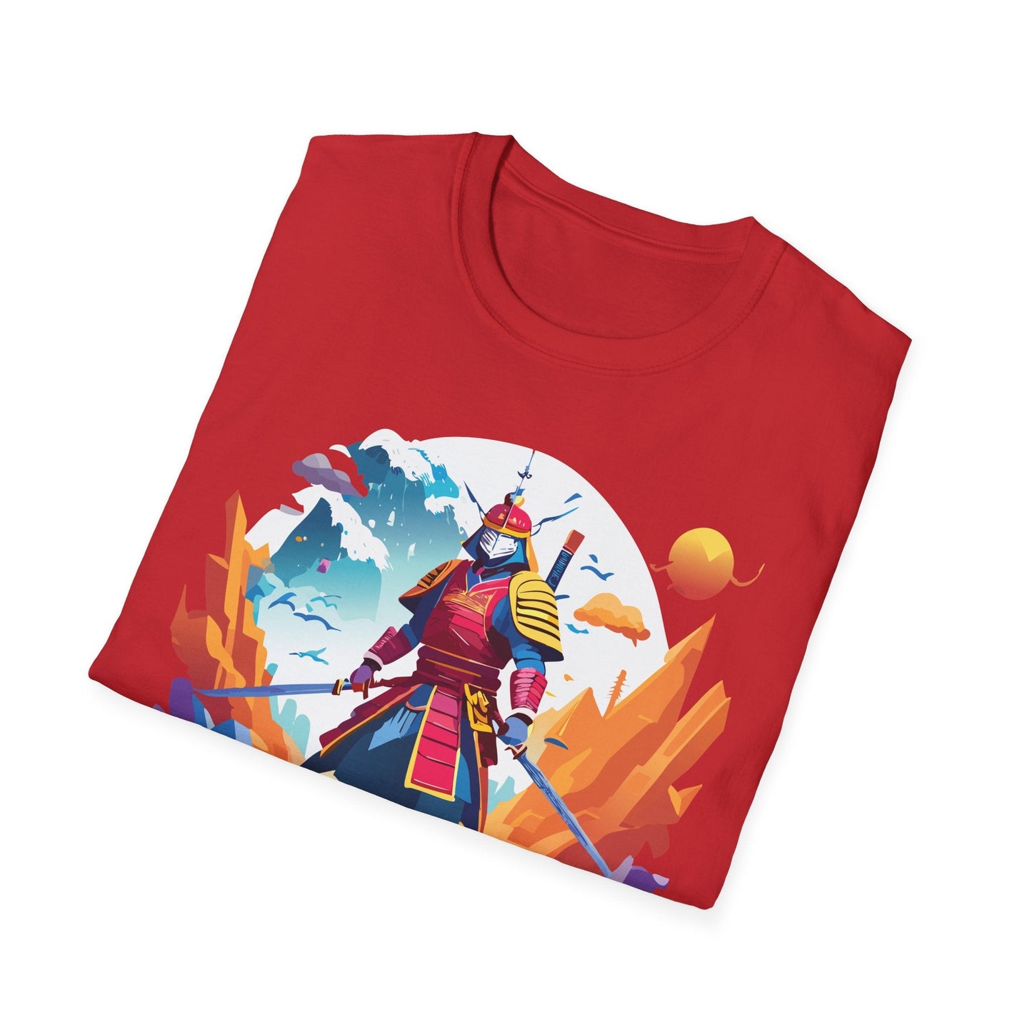 Samurai Shirt Unisex Short Sleeve T Shirt Gildan Softstyle 64000 100 Percent Ring Spun Cotton Tee