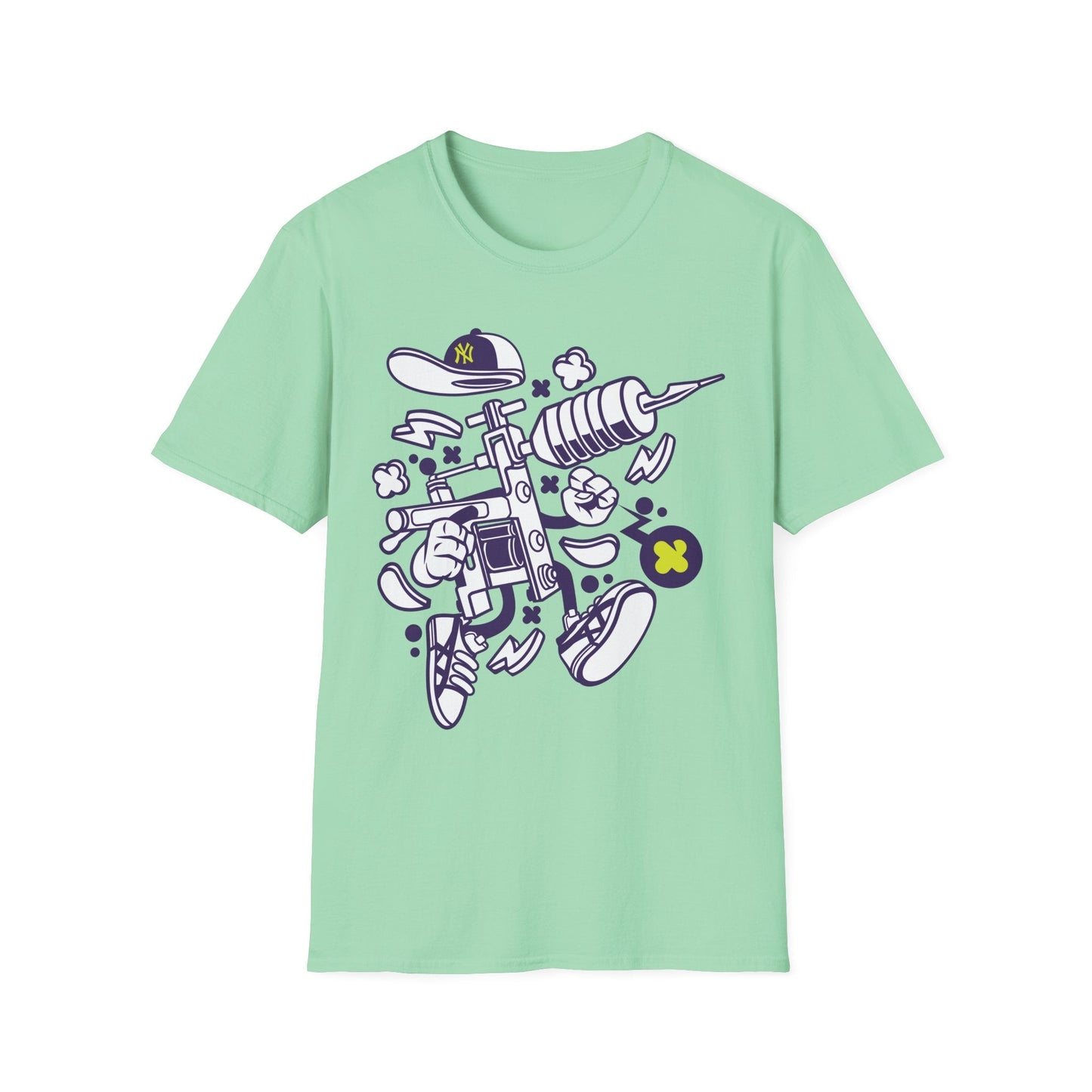 Cartoon Animation T Shirt Funny Tee Shirt Unisex Gildan Softstyle 64000 100 Percent Ring Spun Cotton