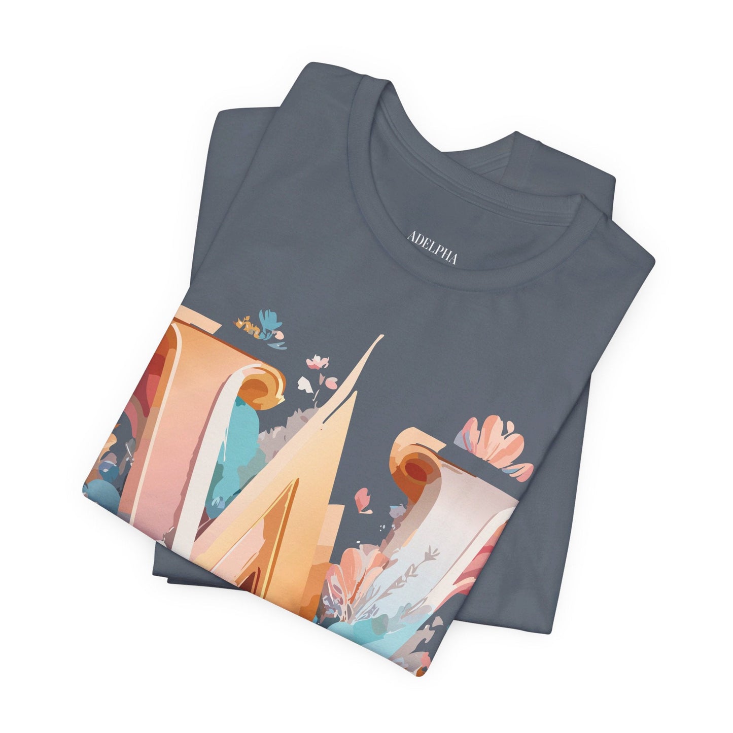 Letter W Shirt Unisex Graphic Tee By Adelpha Vintage Inspired Art Short Sleeve Collection