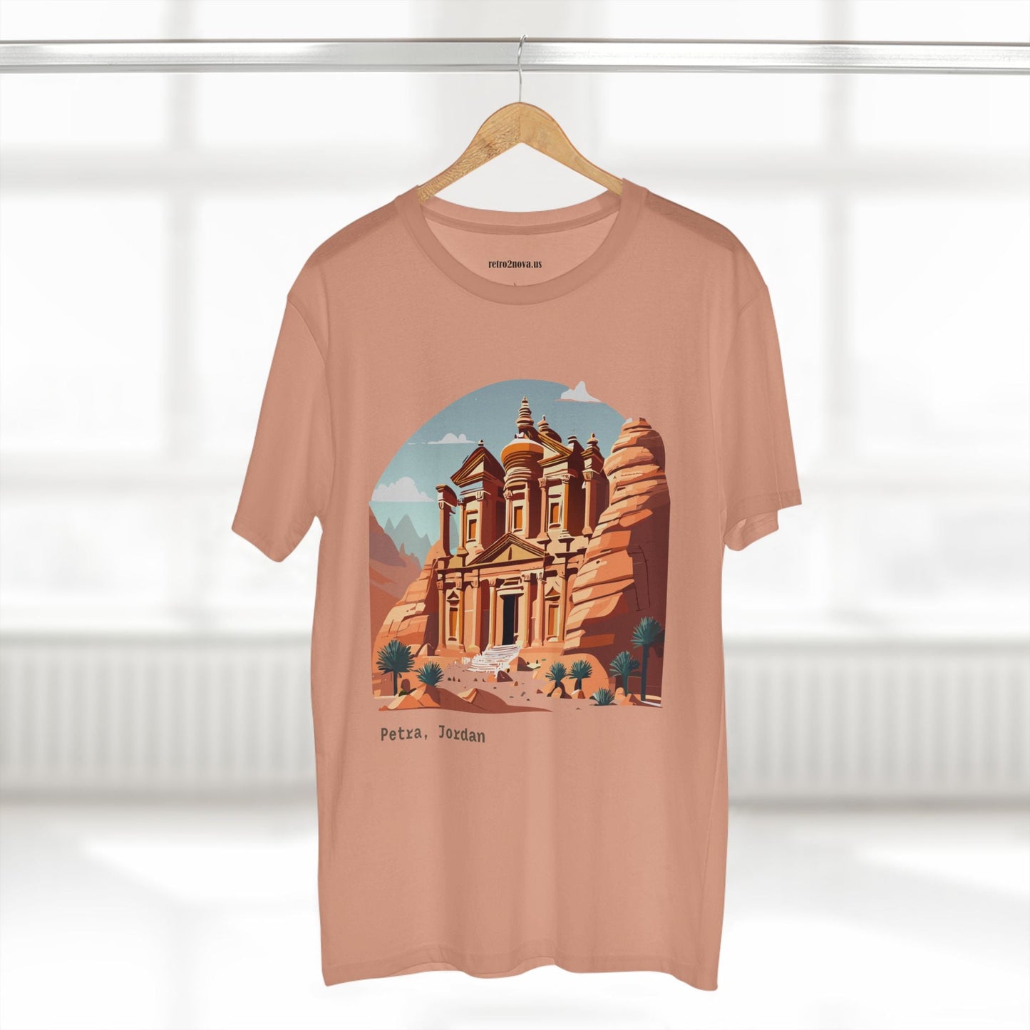 Travel Shirt Unisex Petra Tourist Shirt Art Design Premium Cotton Tee Retro2Nova