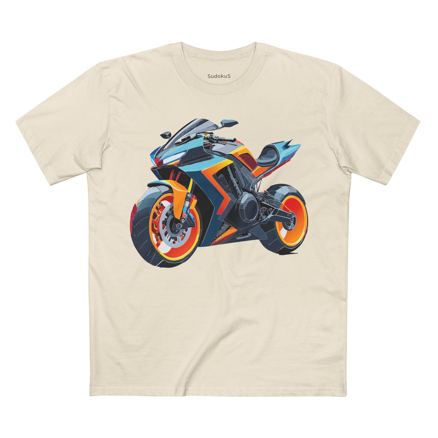 Moto Bike Graphic Unisex 100 Cotton Staple Tee 26