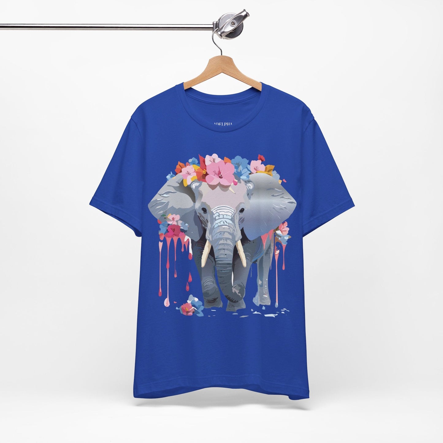 Elephant Graphic Unisex 100 Cotton Jersey Vintage Art Design Tee 6