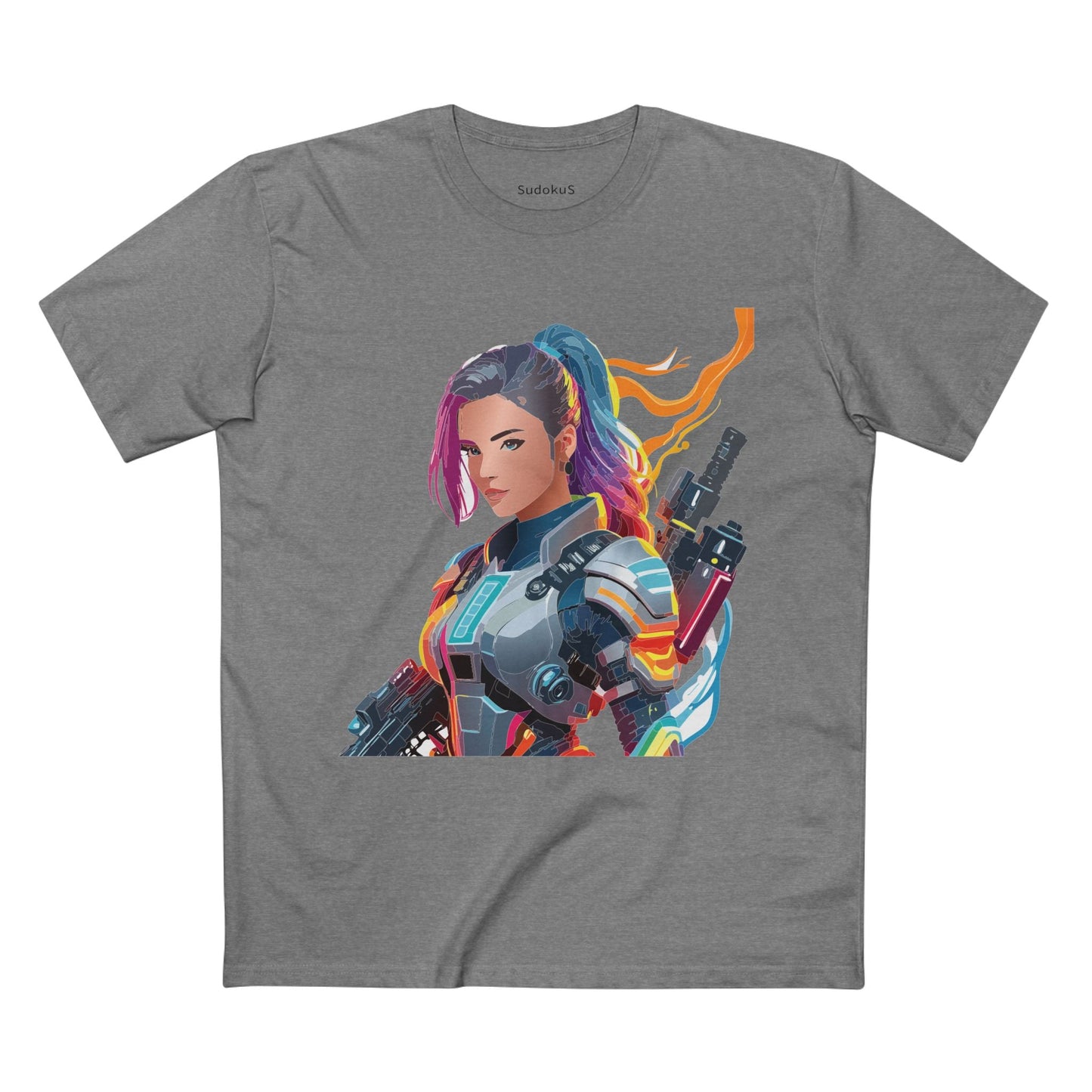 Army-woman Graphic Unisex 100 Cotton Staple Tee 10