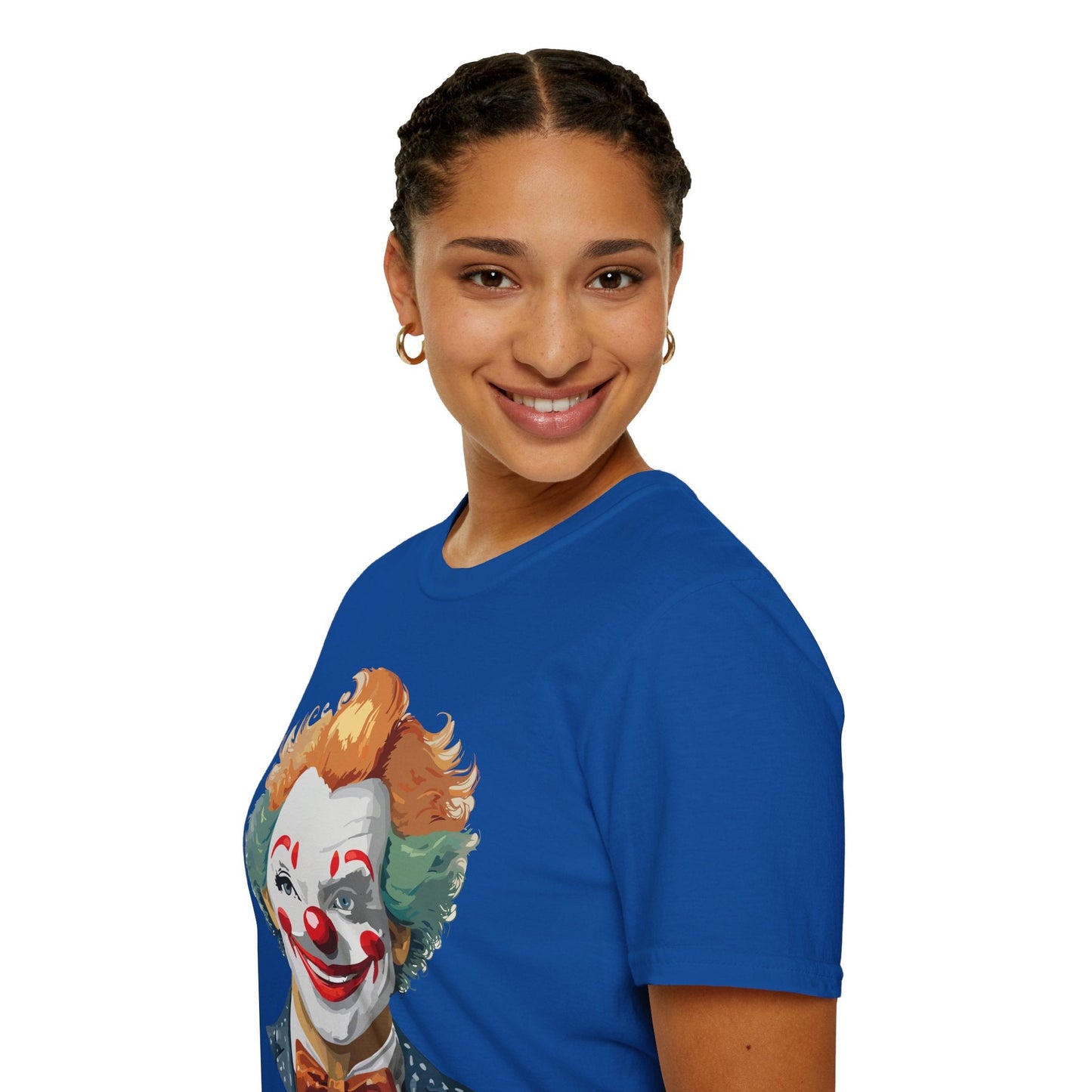 Unisex Short Sleeve Softstyle Clown T Shirt With Funny Man Circus Theme Tee Gildan 64000