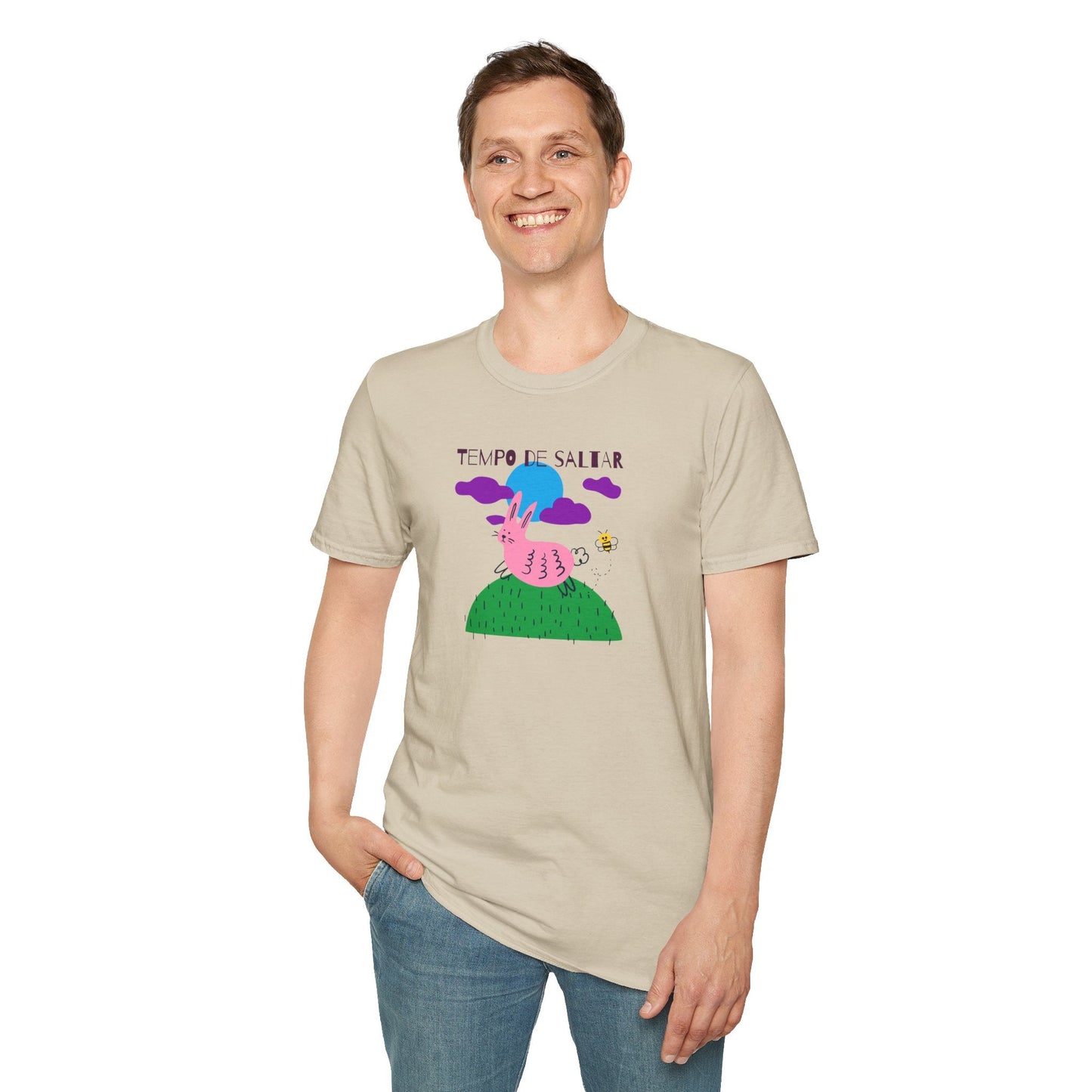 Funny Easter T Shirt Unisex Softstyle 64000 Art Design With Easter Prints 100 Percent Ring Spun Cotton