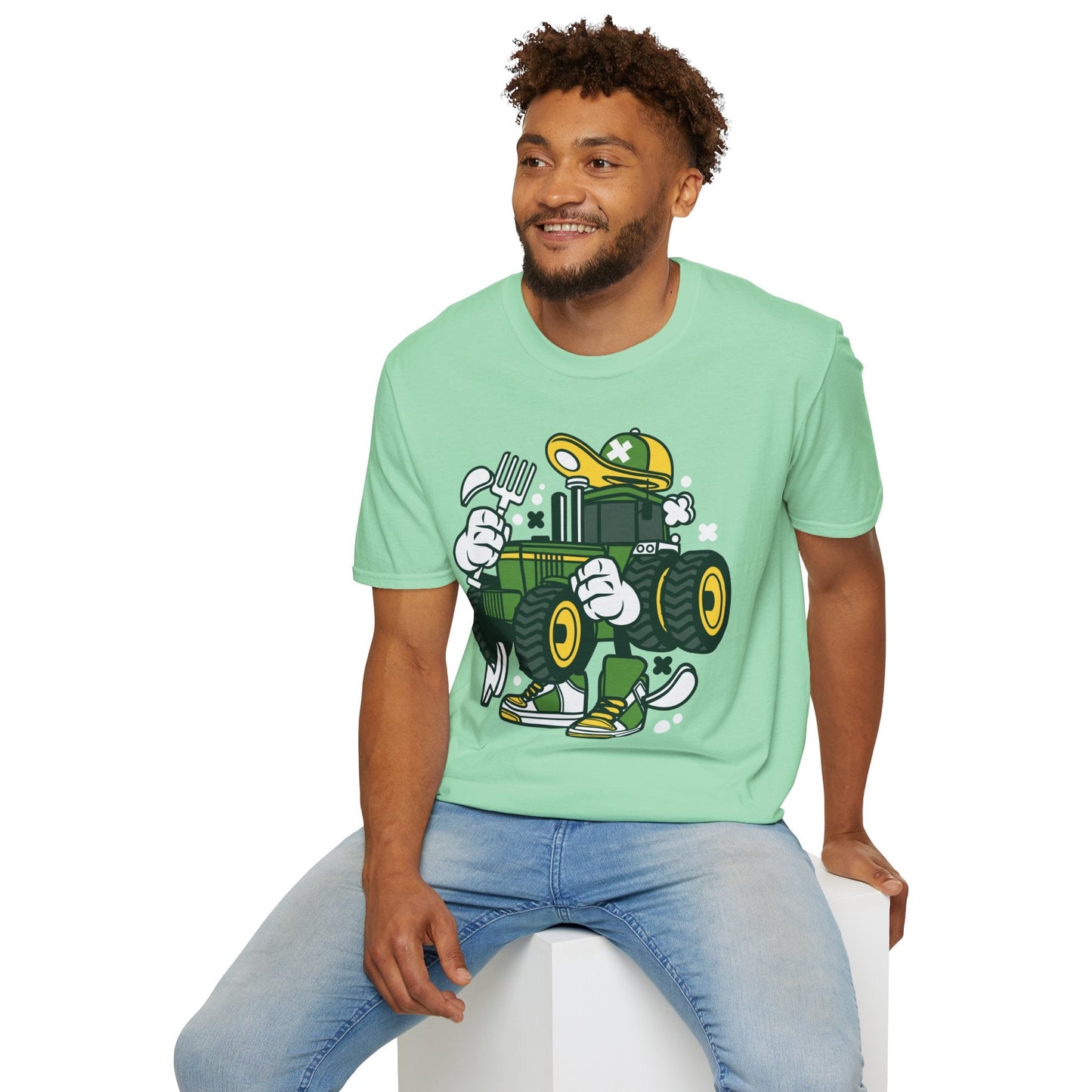 Cartoon T Shirt Animation Tee Funny Design Unisex Softstyle Cotton Shirt 64000 Comfort