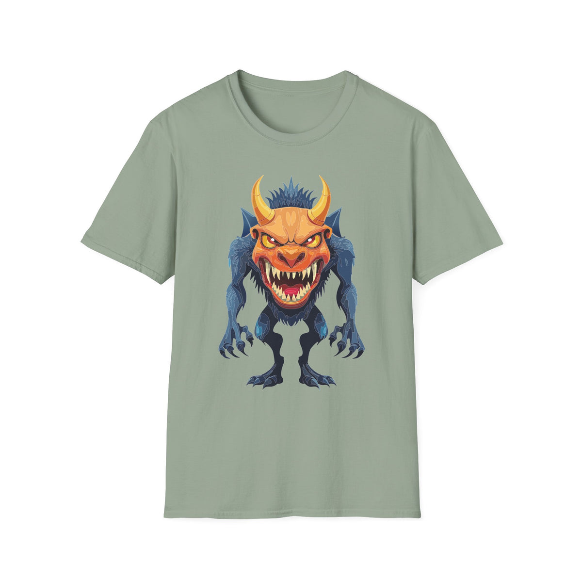 Demon Monster Graphic T-Shirt Cartoon Graphic Tee Unisex 100 Cotton Gildan T-Shirt