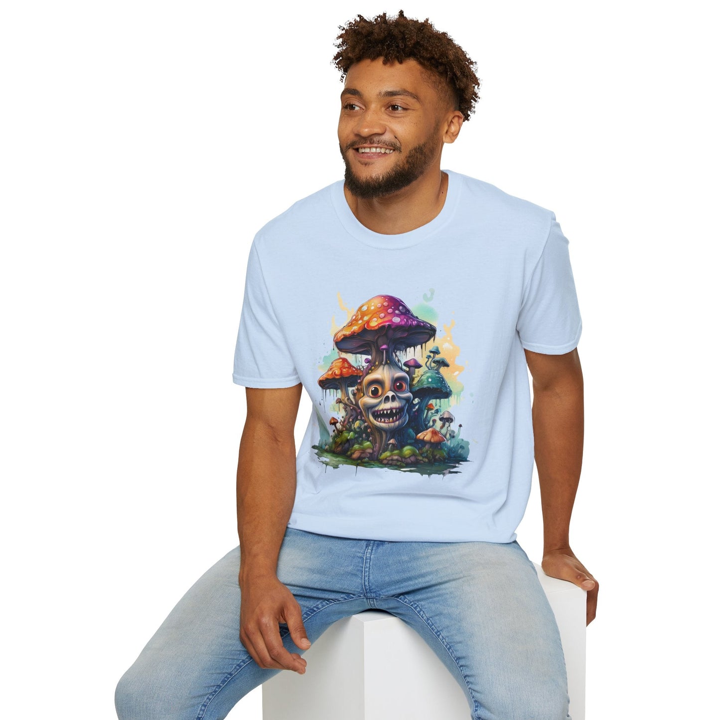 Mashroom Tee Shirt Unisex Graphic Mashroom Tee Fun Fungus Design Softstyle 64000