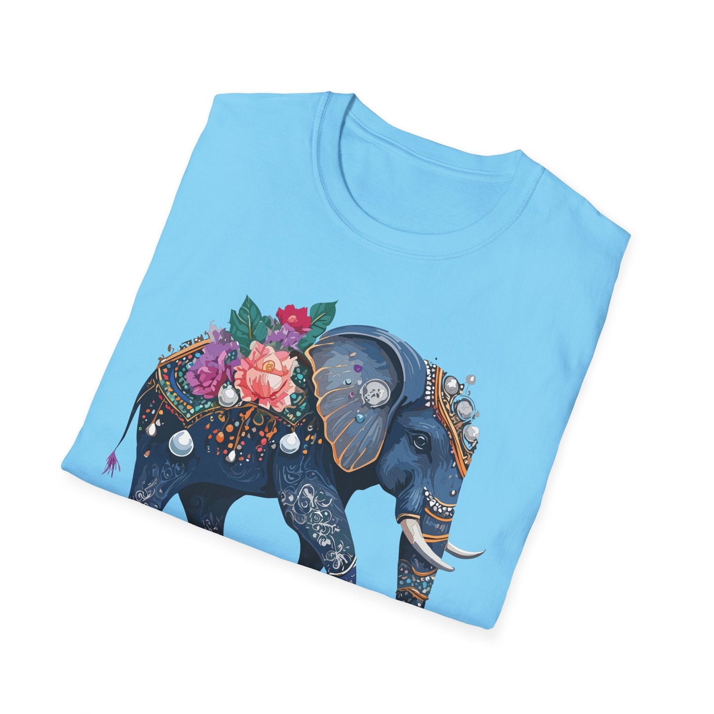 Elephant T Shirt Unisex Softstyle Tee Gildan 64000 100 Percent Cotton Comfort Everyday