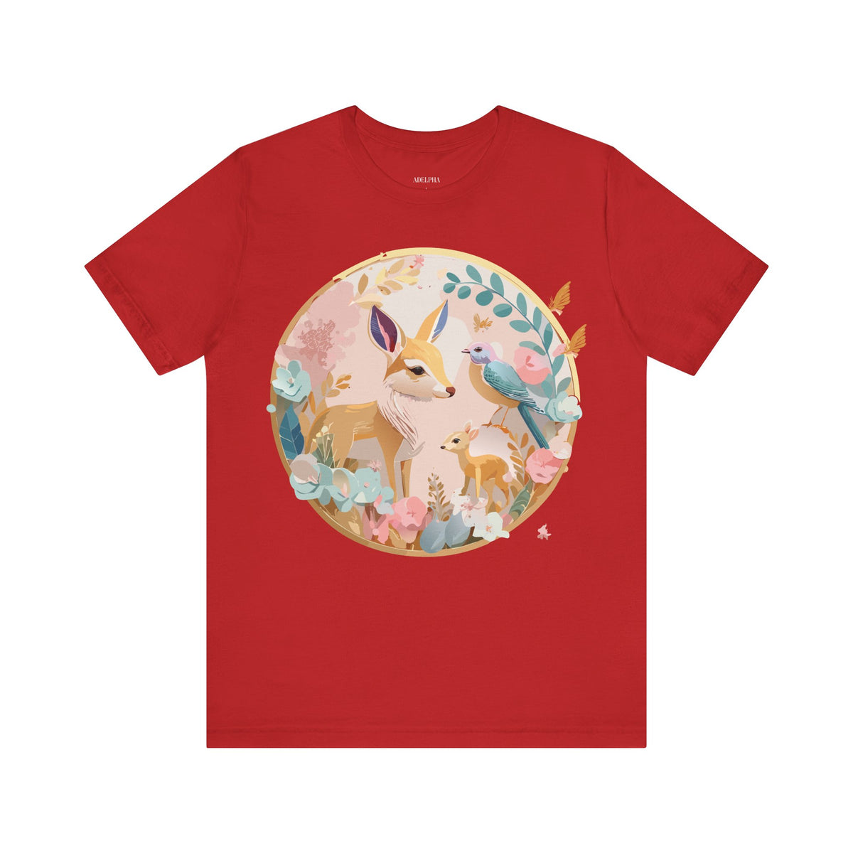Medallion Graphic Unisex Cotton Bella+Canvas Tee with Art Design d82