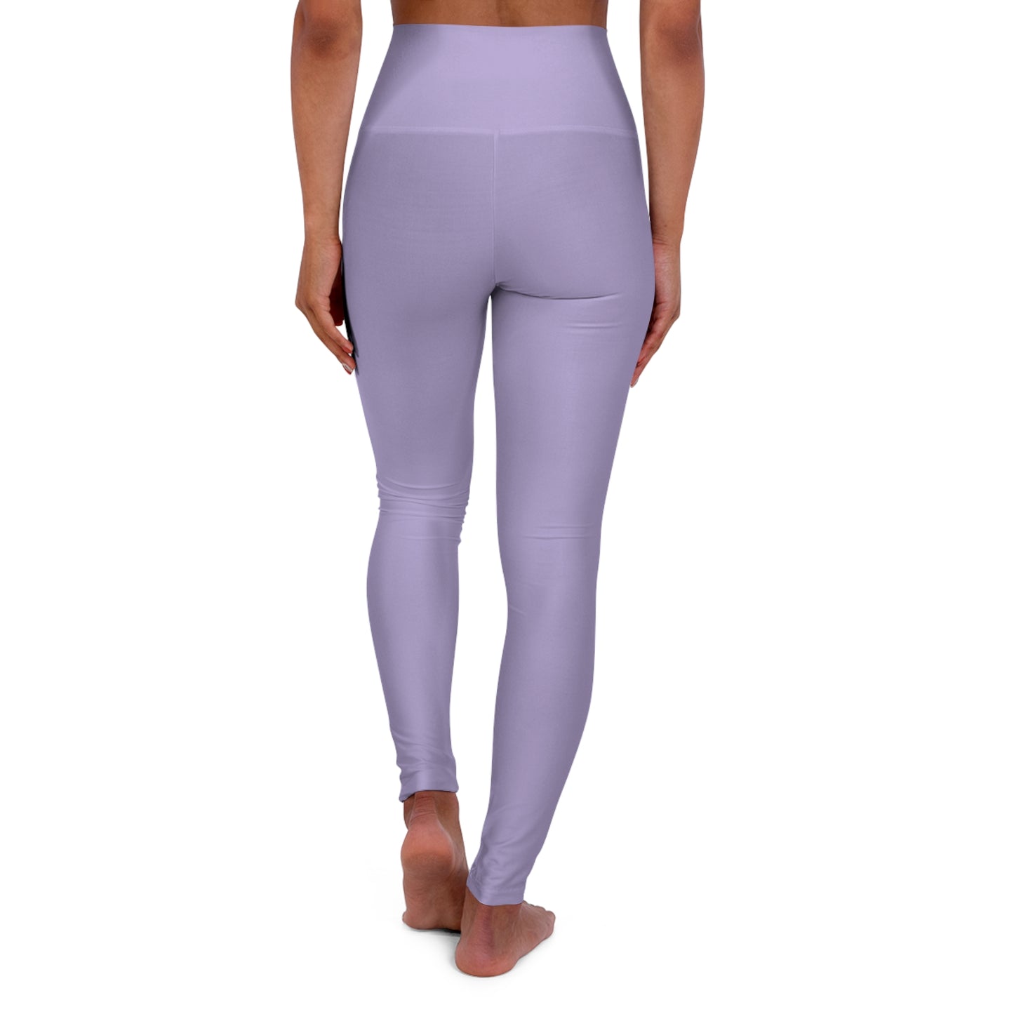 Lilac Mist Color High-Waist Yoga Leggings Women's Seamless Poly-Span Stretchy Pants XS-2XL