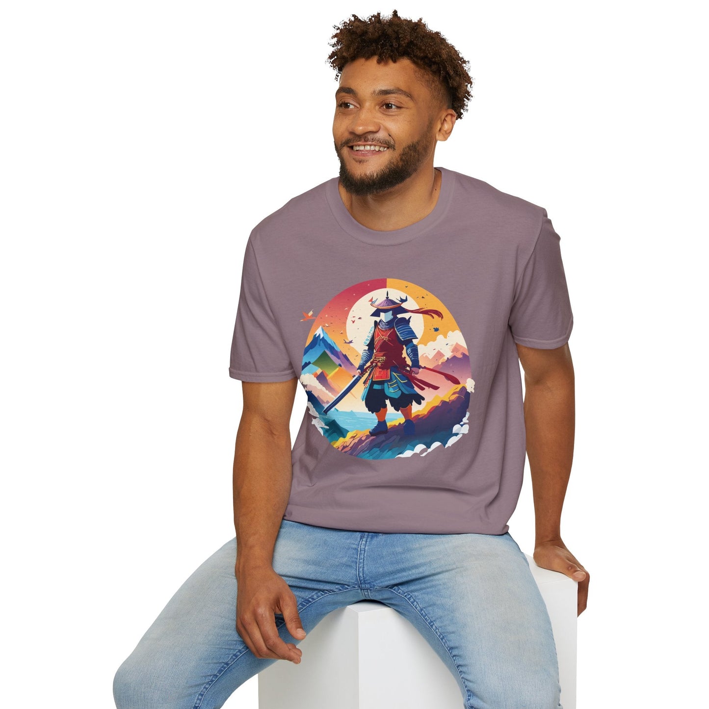 Samurai T Shirt Unisex Softstyle Gildan 64000 100 Percent Ring Spun Cotton Tee For Everyday Wear