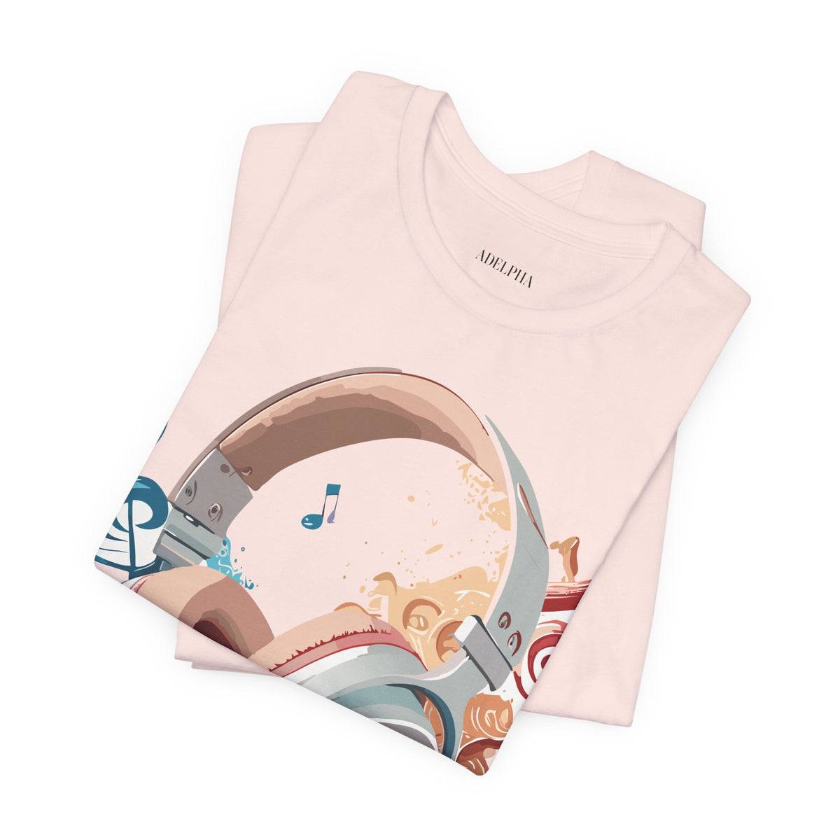 Music Graphic Unisex Cotton Bella+Canvas Tee with Art Design m144