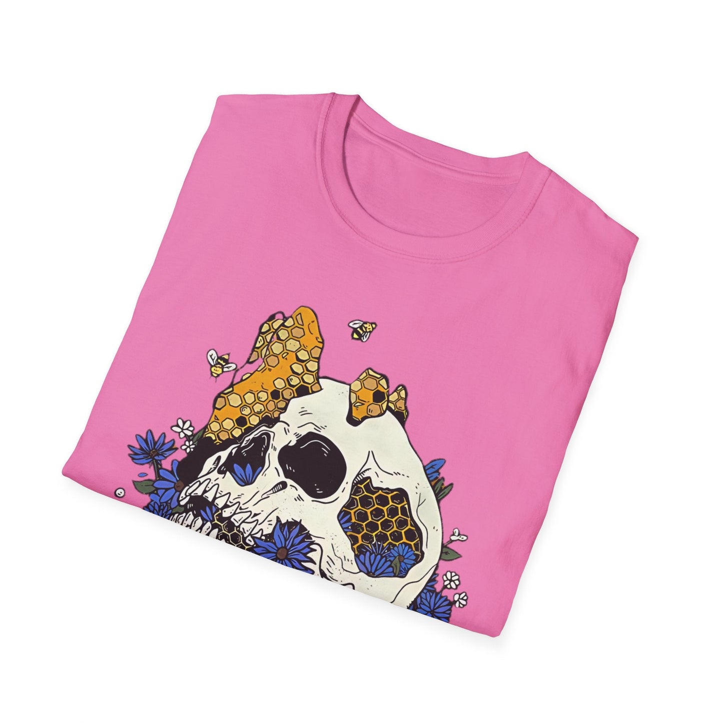 Skull Tee Shirt Unisex Skeleton Design Gildan Softstyle 64000 100 Percent Ring Spun Cotton Tee
