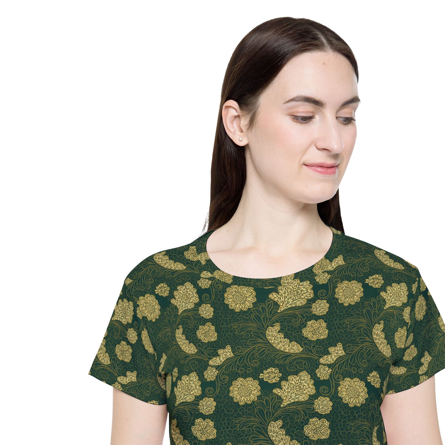 Lace Print Poly Shirt, Poly Shirt with Lace Print, Lace Shirt 45