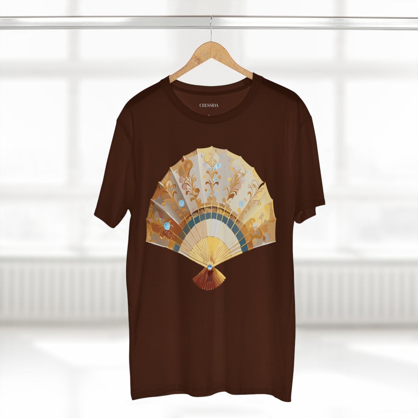 Antique Fan Graphic Design T-Shirt Unisex 100 Cotton Floral Carnival Artwork Tee 21