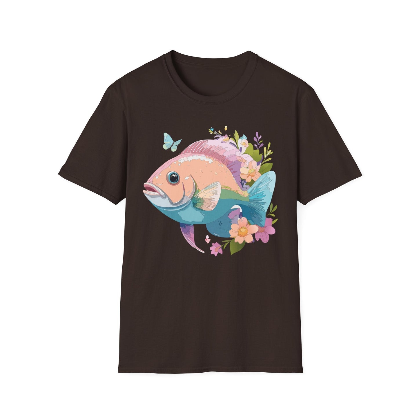 Fish Art Design Shirt, T Shirt with Fish, Graphic Shirt, Tee Shirt with Graphic Design, Shirt with Fish Graphic Art