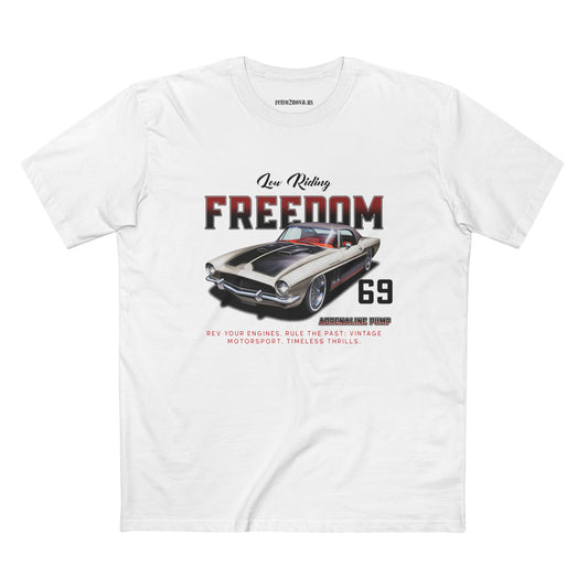 Retro Car Vintage Graphic Tee Staple Unisex 100 Cotton Tee Shirt - RC-8