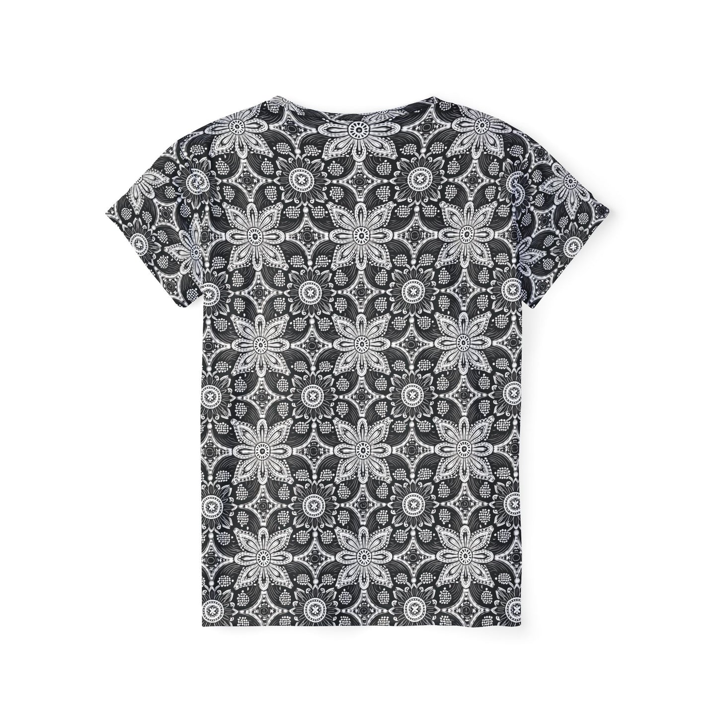 Lace Print Poly Shirt, Poly Shirt with Lace Print, Lace Shirt 35