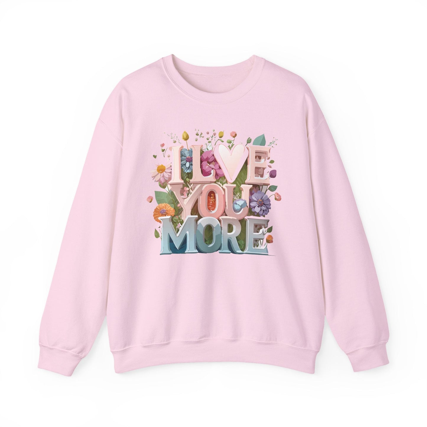 Floral Love Sweatshirt Unisex Crewneck Valentine Day Floral Print Cozy Winter Wear