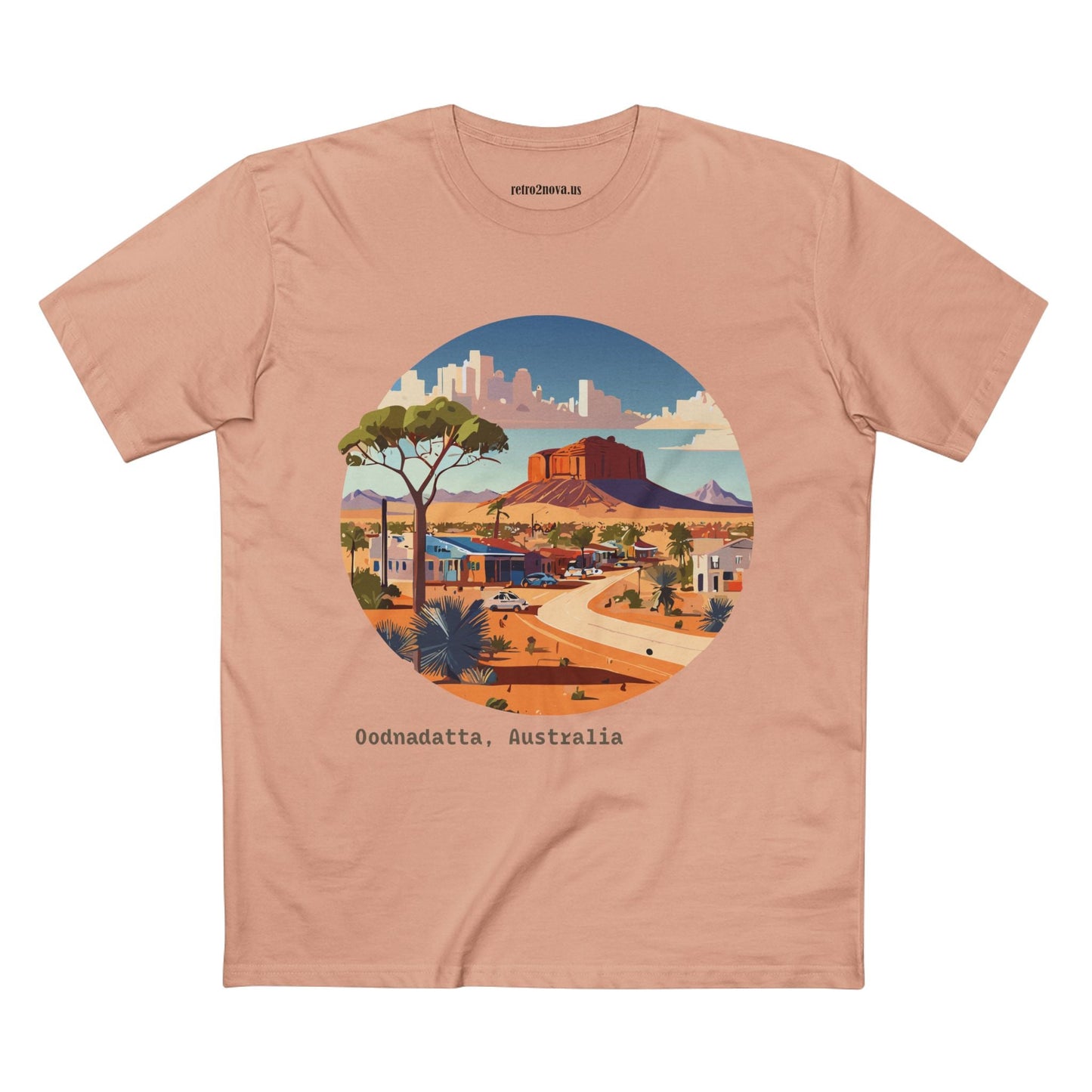 Travel Shirt Australia Original Art Design Unisex Premium Cotton Staple Tee By Retro2Nova