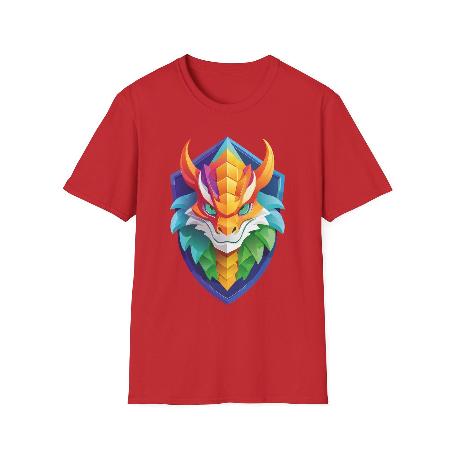 Unisex Dragon T Shirt Softstyle 64000 100 Percent Ring Spun Cotton Comfortable Tee