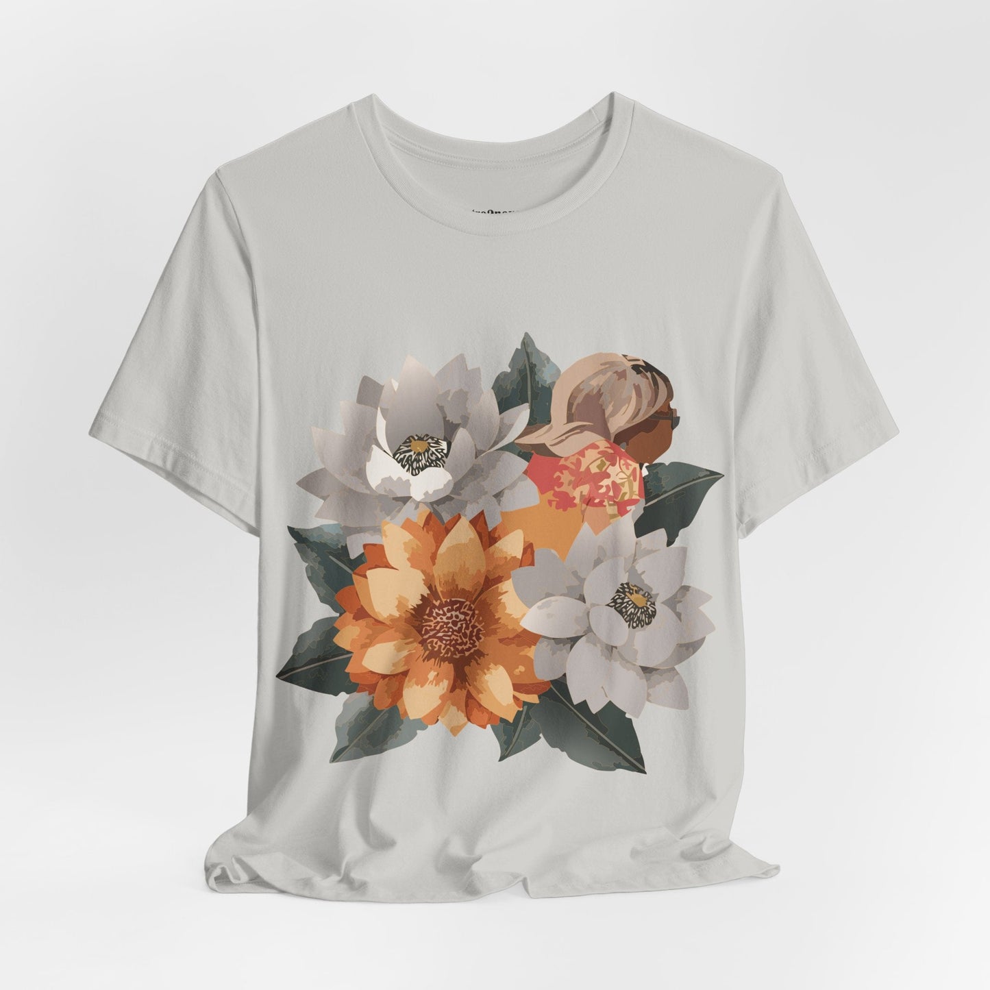Retro2Nova Flowers Shirt Floral Shirt Unisex Floral Tee Lightweight Breathable Jersey