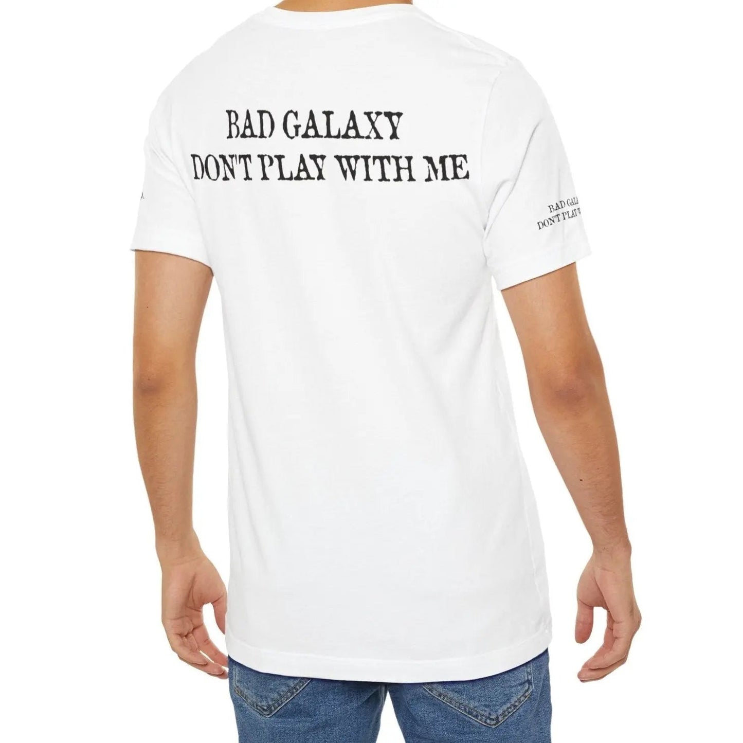Bad Galaxy Skull T Shirt Made To Order 100 Percent Cotton USA Printed Tee With Eco Friendly Inks