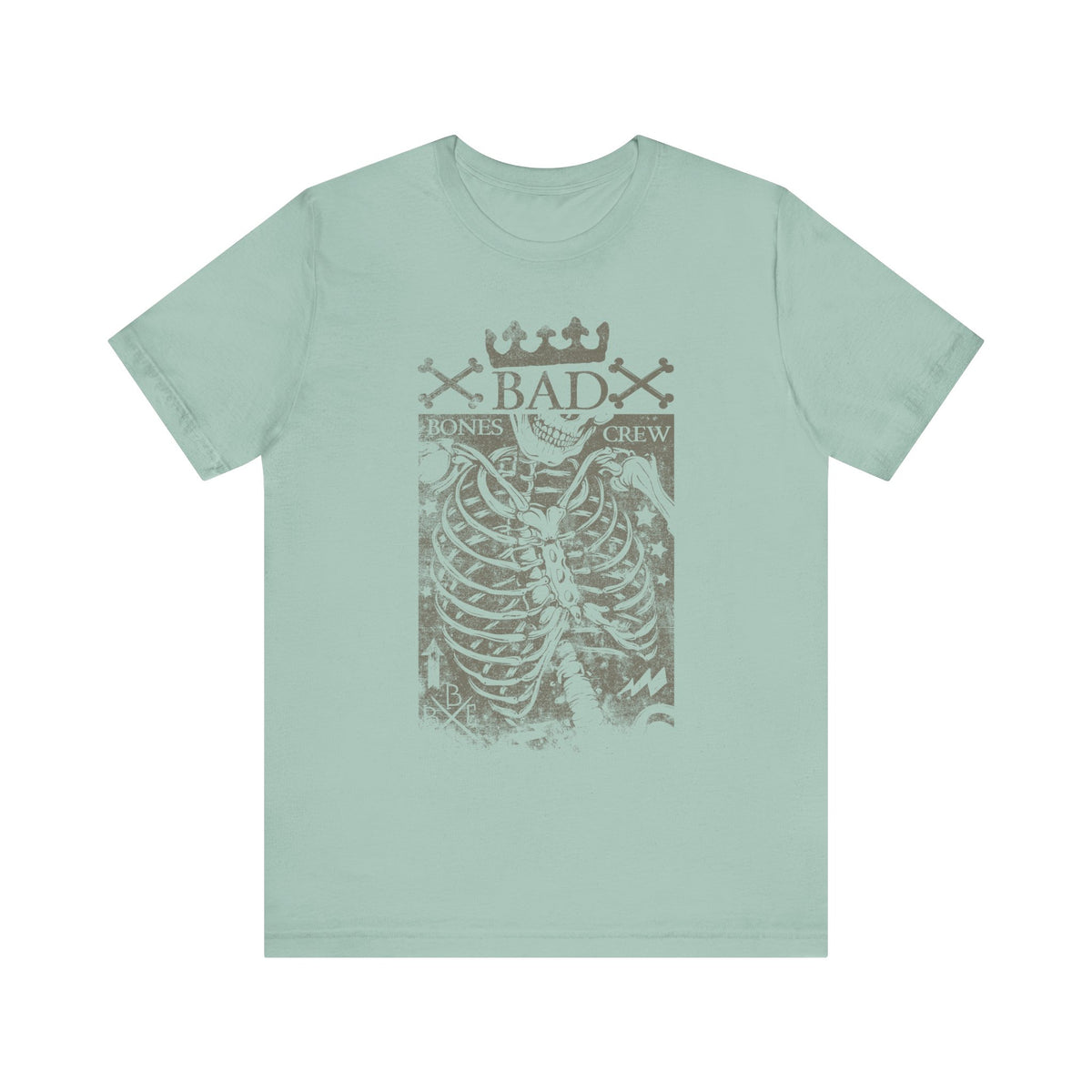 Skeleton Ribcage Tee Bones Crew Graphic Unisex Cotton Shirt A-10