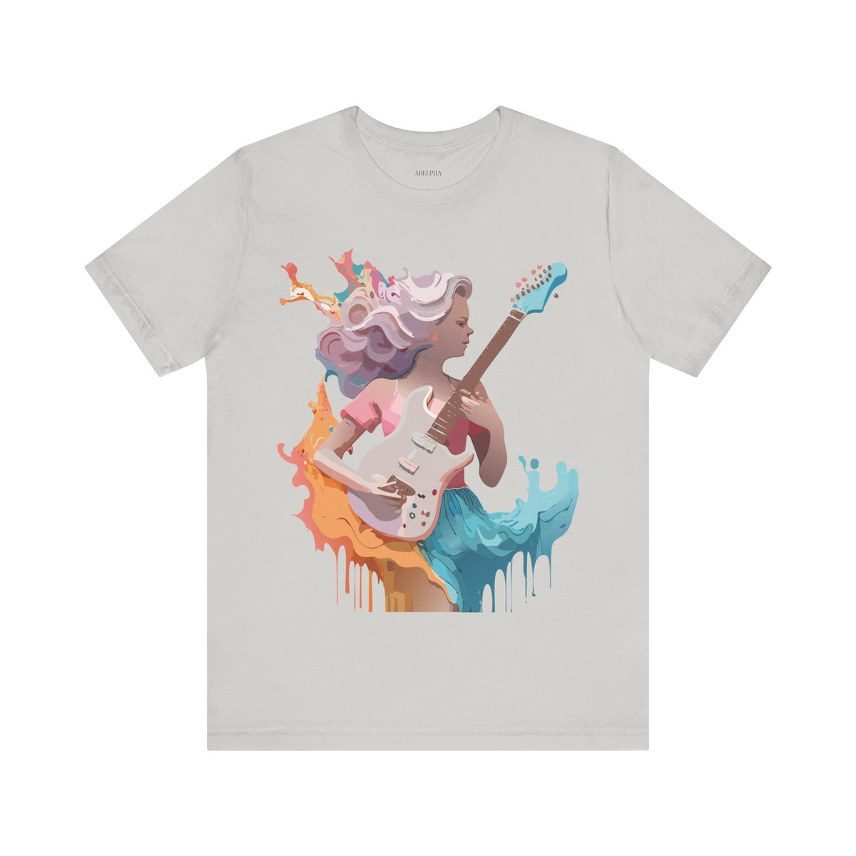 Music Graphic Unisex Cotton Bella+Canvas Tee with Art Design n183