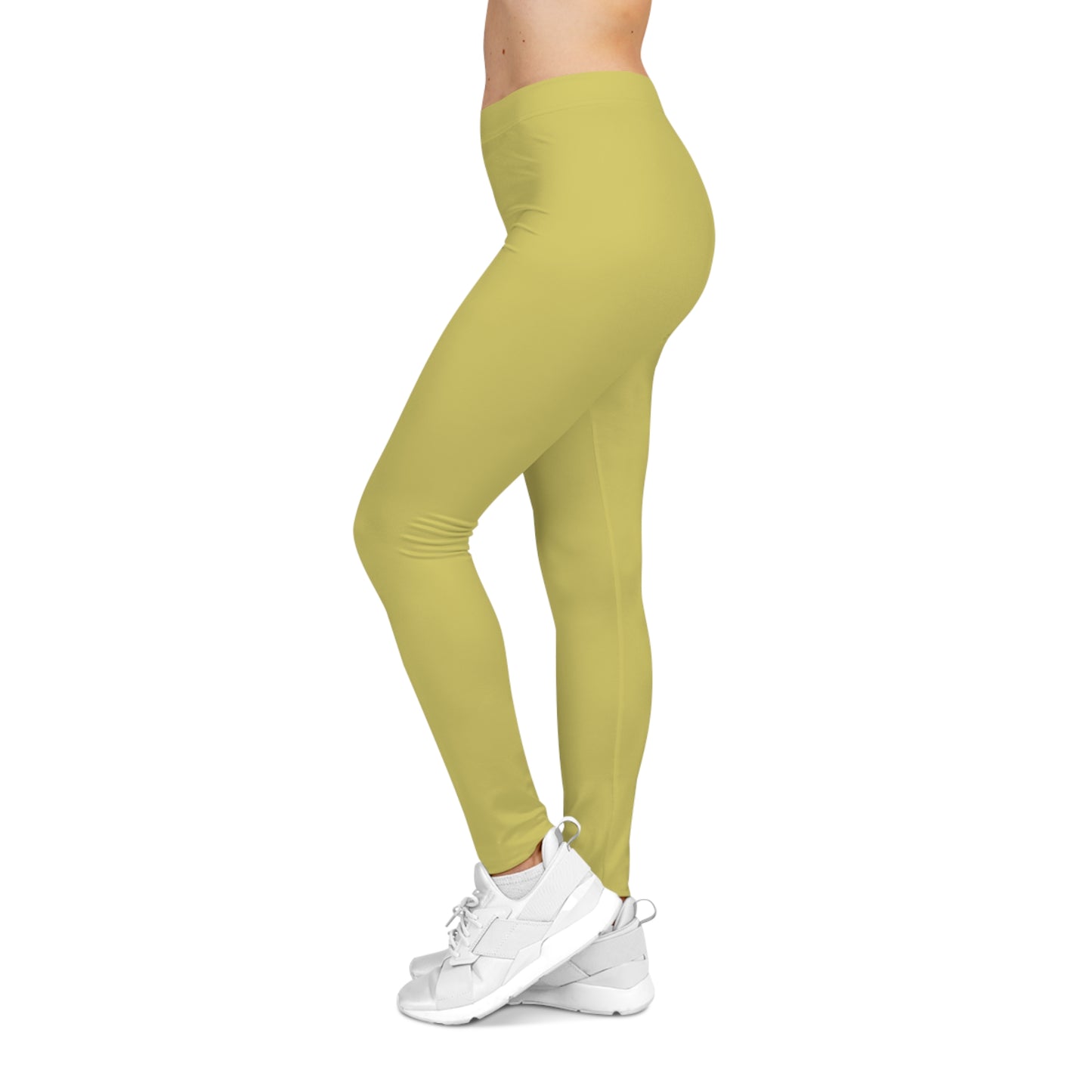 Golden Sand Color Women's Poly-Span Casual Leggings XS-2XL