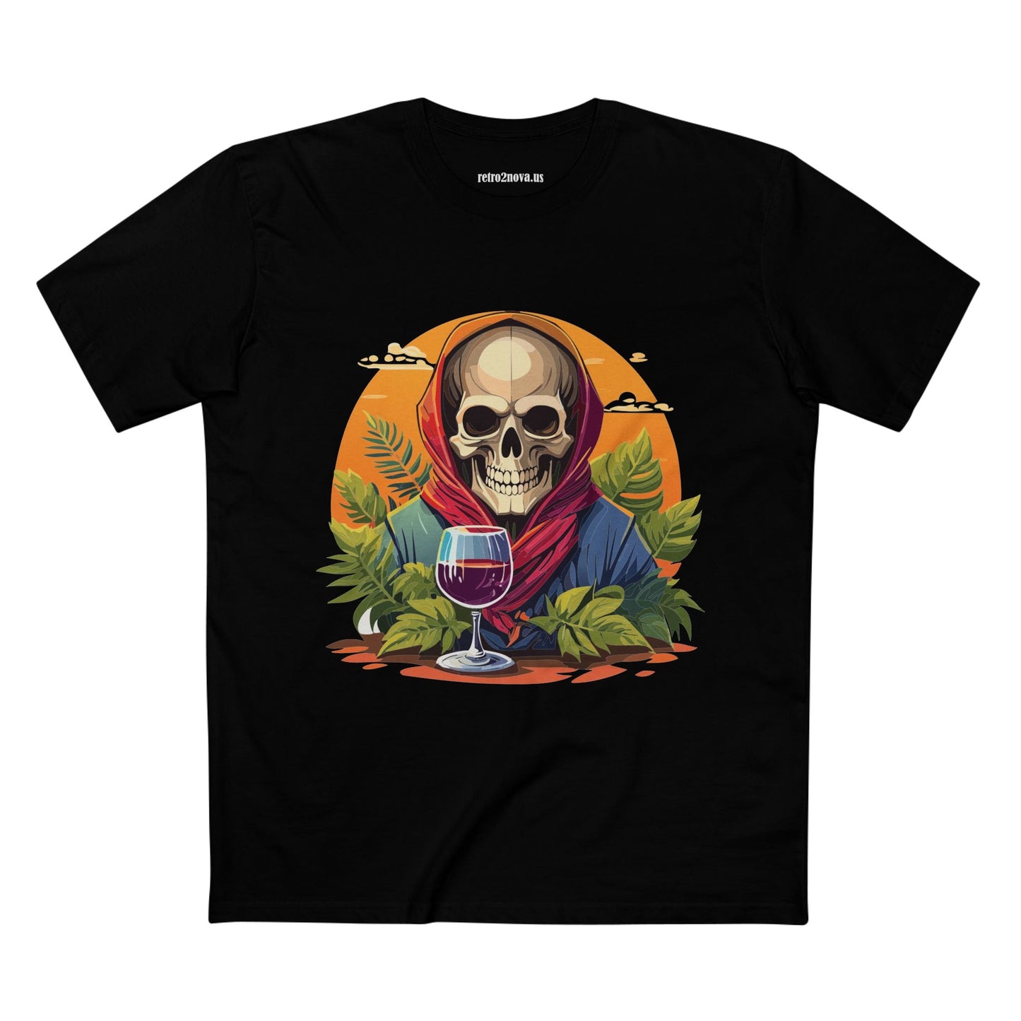 Skull Shirt Skeleton Shirt SS22 Unisex Premium Cotton Tee With Original Art Design Retro2Nova