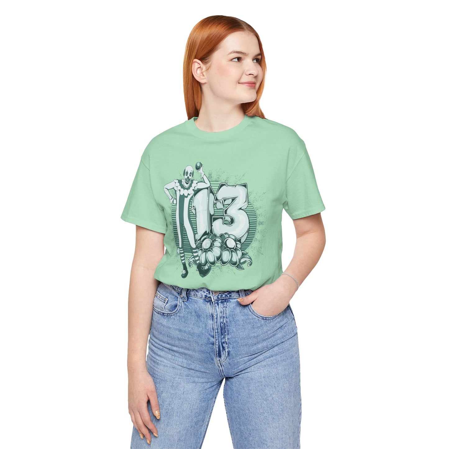 Vintage Clown Graphic Illustration Unisex Cotton T-Shirt Art-39