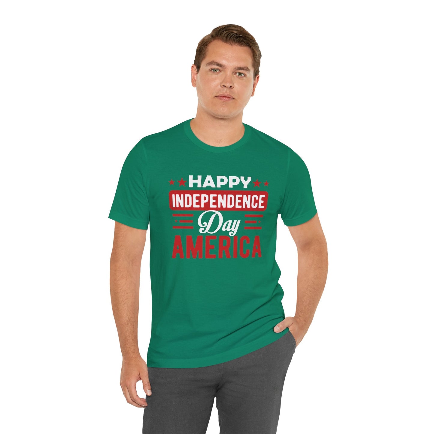 Happy Independence Day America Graphic Unisex Cotton T-Shirt 015