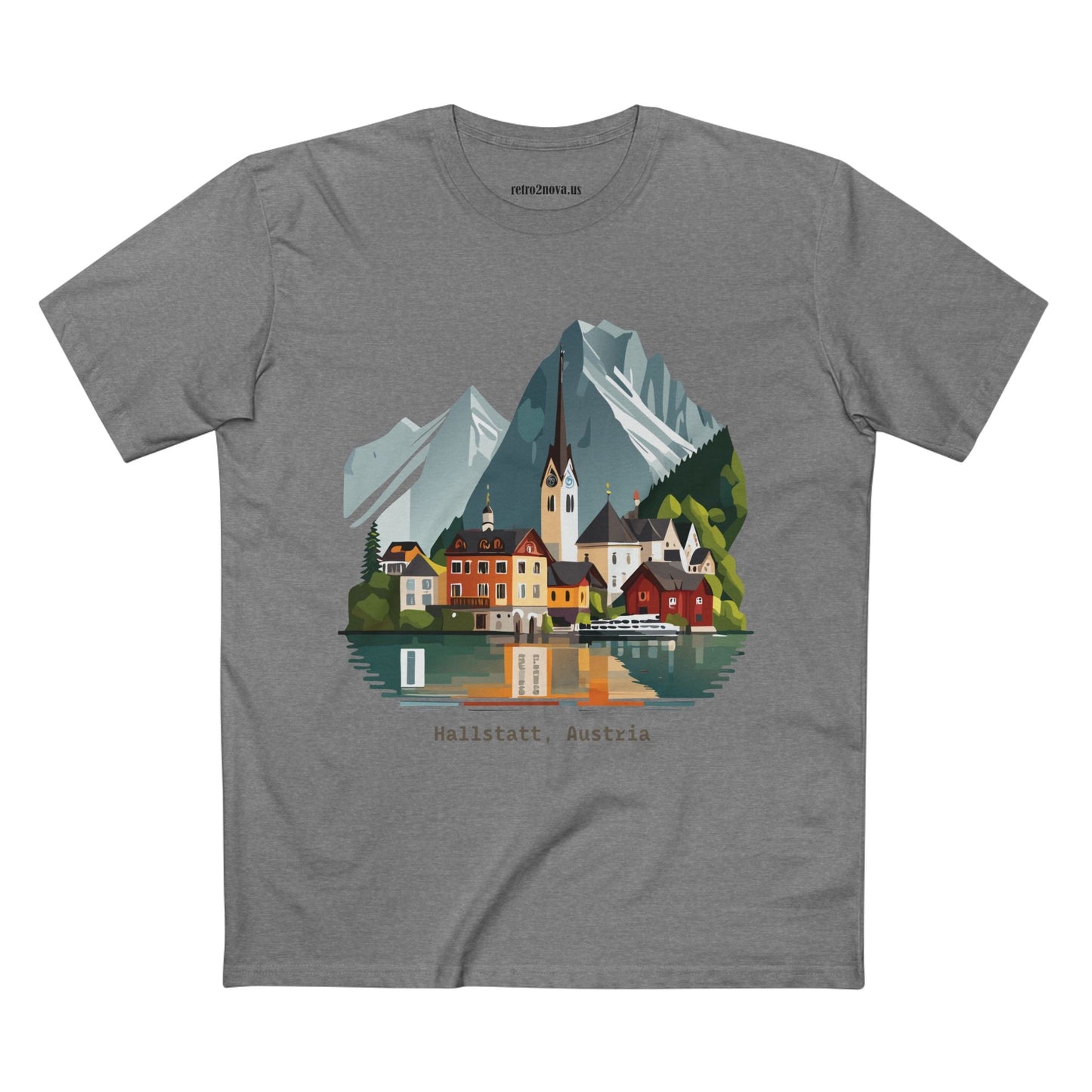 Austria Travel Shirt Unisex Premium Cotton Tee With Original Art Design Retro2Nova Collection