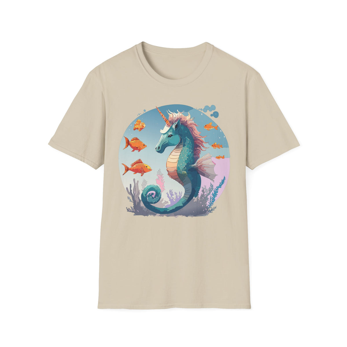 Sea Unicorn Seahorse T-Shirt | Nautical Mythical Creature Tee