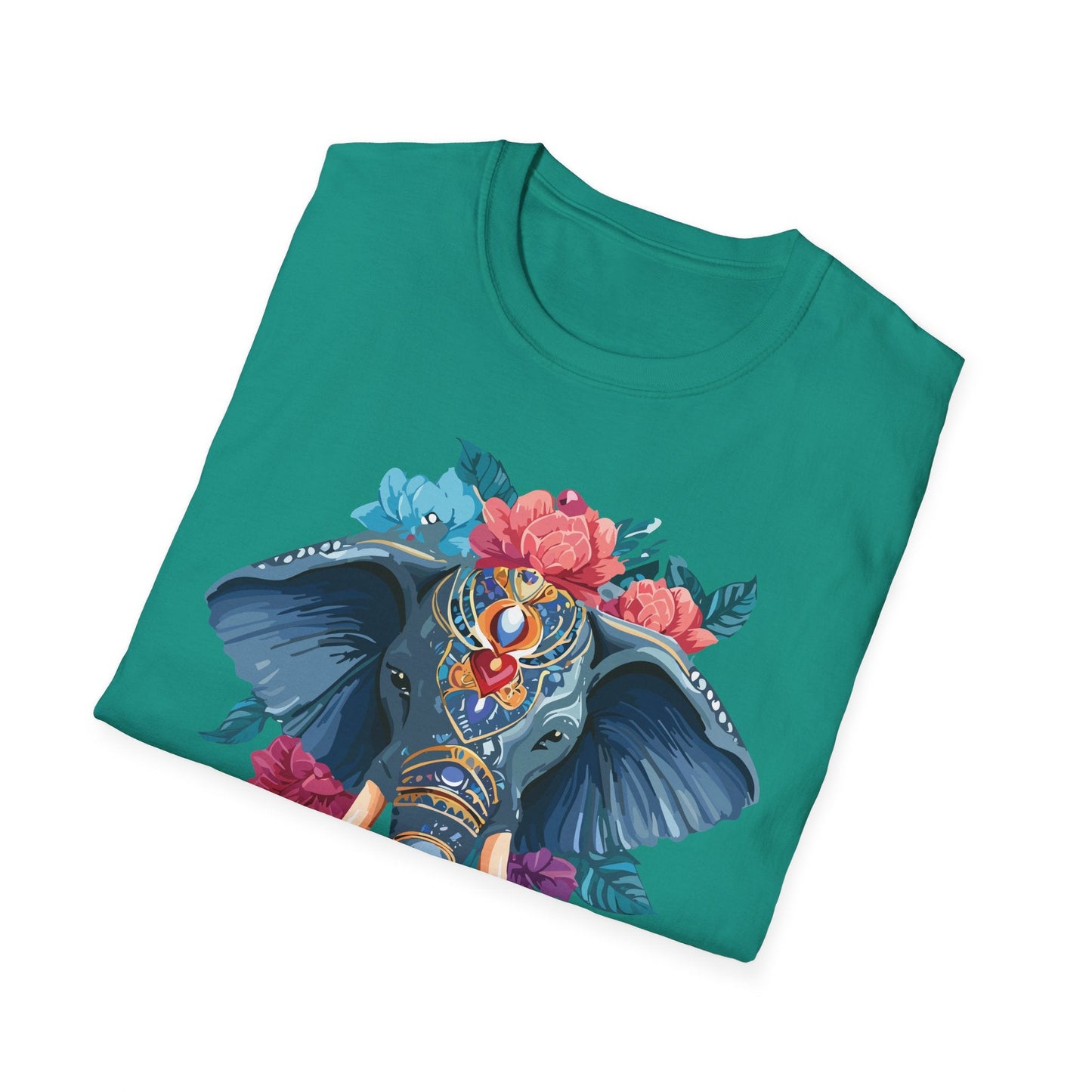 Elephant T Shirt Unisex Softstyle Tee Gildan 64000 100 Percent Ring Spun Cotton Fabric