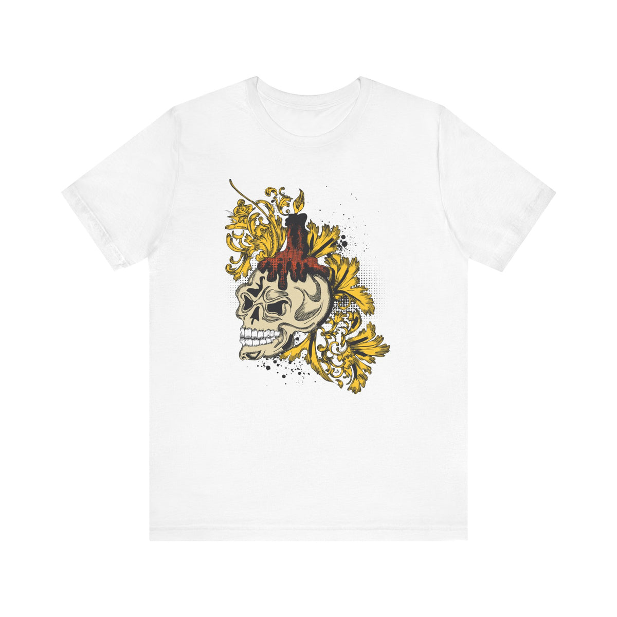 Rock Skull Graphic Design Tee, Skull Shirt, Vintage Tees, Art Design T-Shirt, Vintage Graphic Tee, Art Shirts with Skulls 3