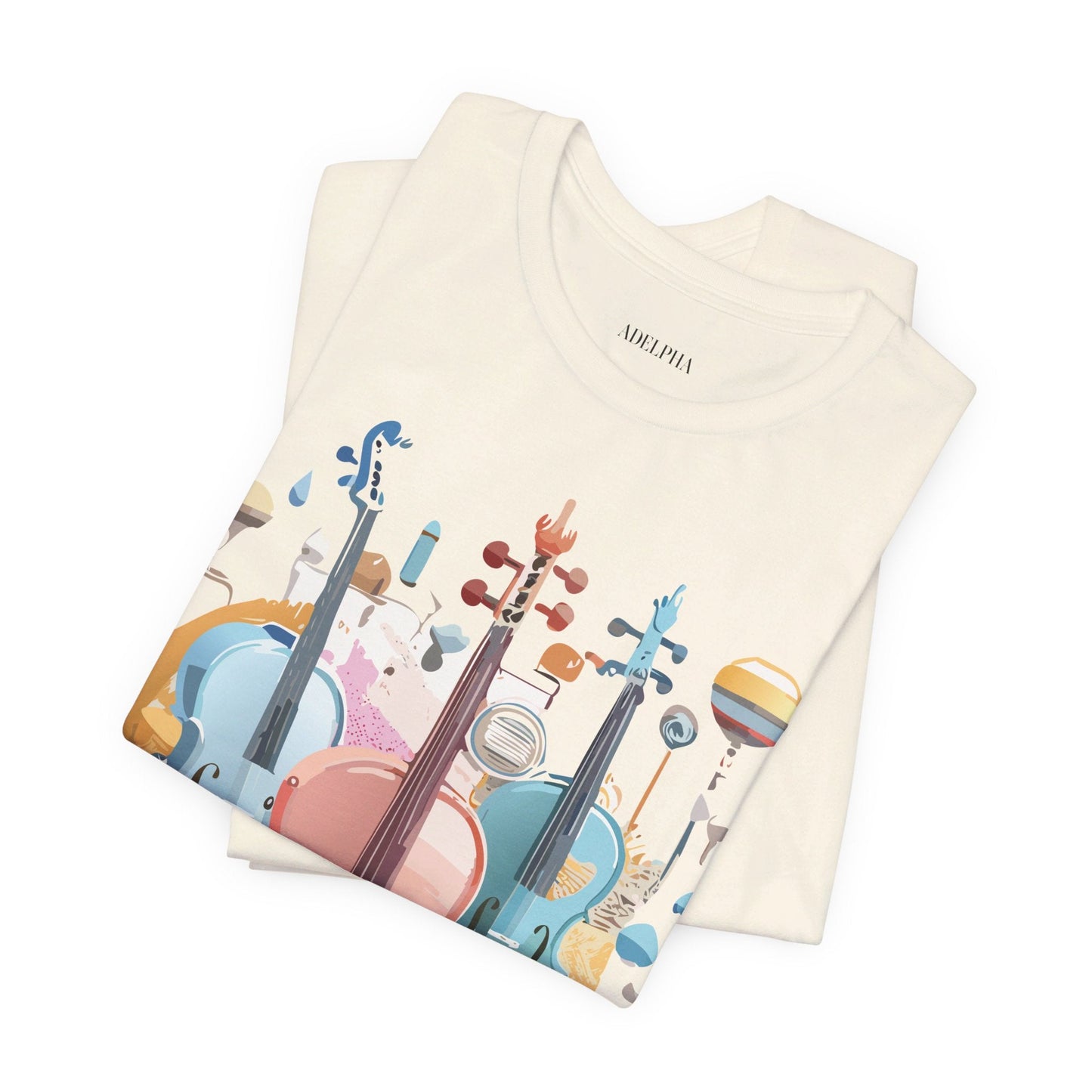 Music Graphic T Shirt Unisex Vintage Inspired Art Tee by Adelpha Premium Jersey Short Sleeve