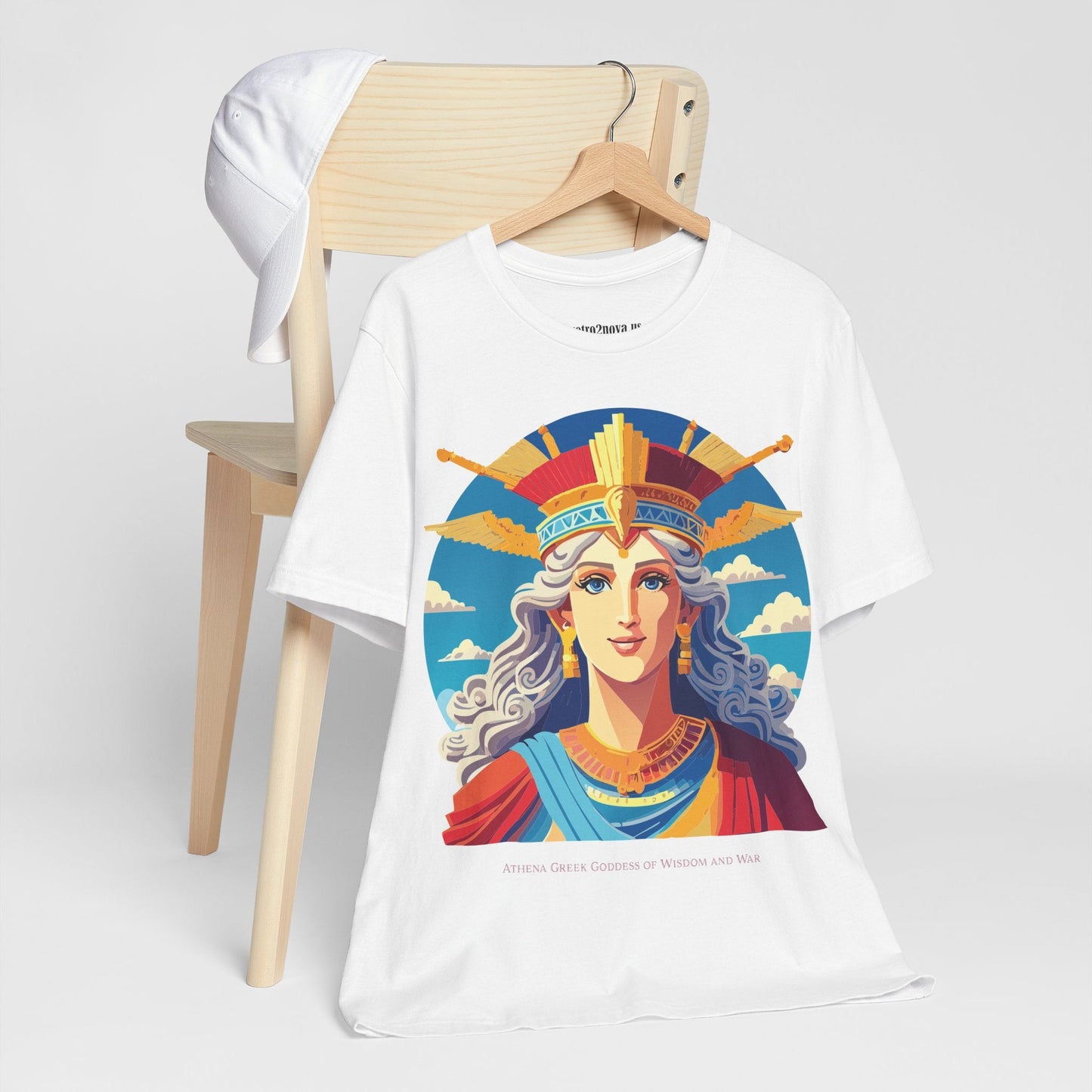 Athena Goddess Shirt Unisex Graphic Tee With Original Retro2Nova Artwork Vintage Inspired