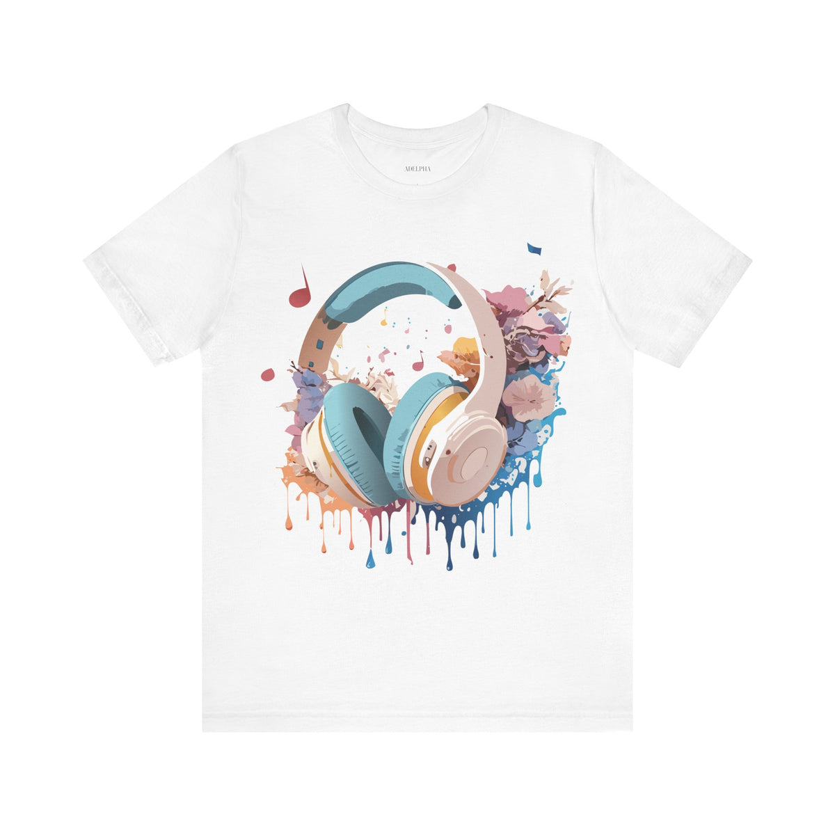 Music Graphic Unisex Cotton Bella+Canvas Tee with Art Design m166