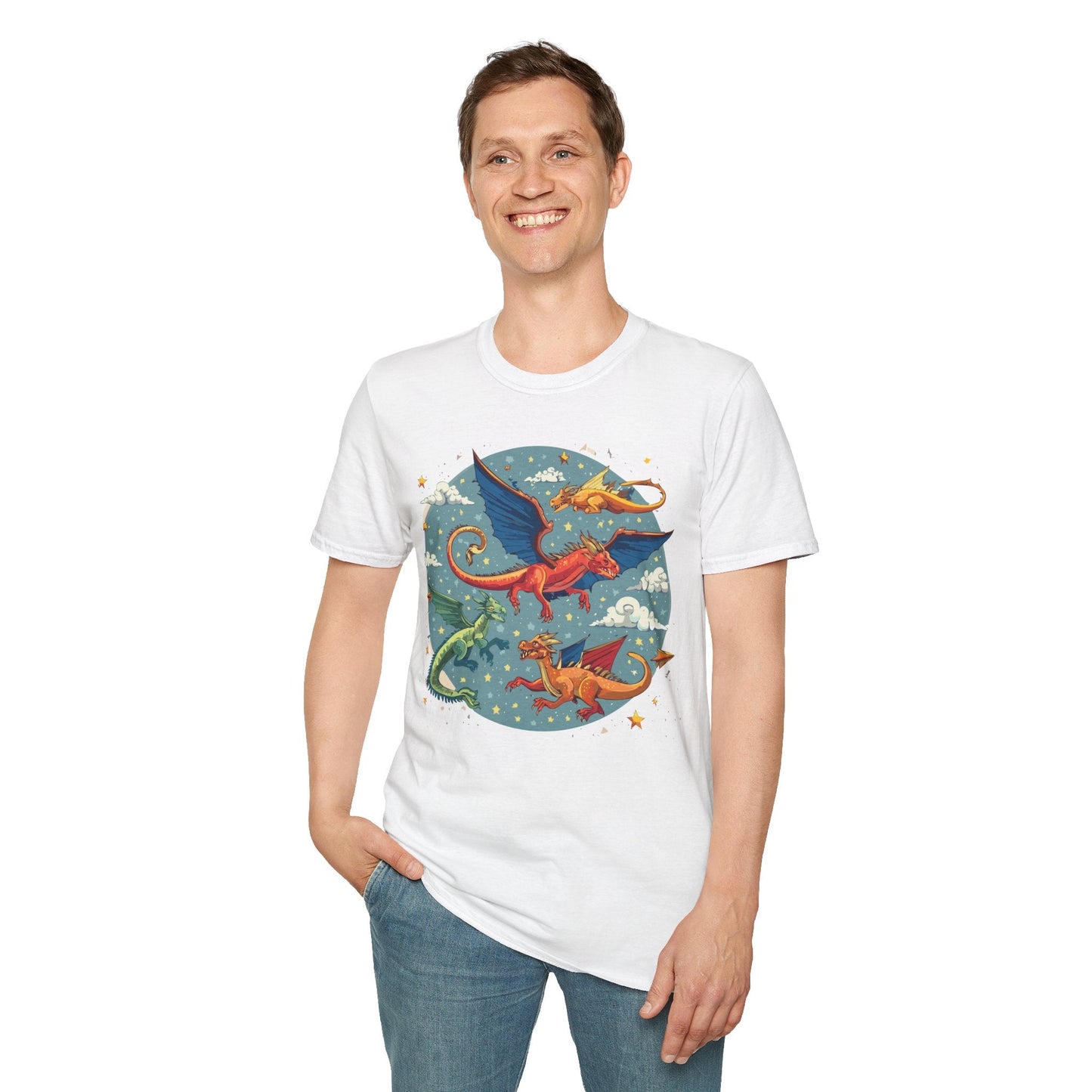 Dragon Graphic Unisex 100 Cotton Tee with Animal Artwork Design 12
