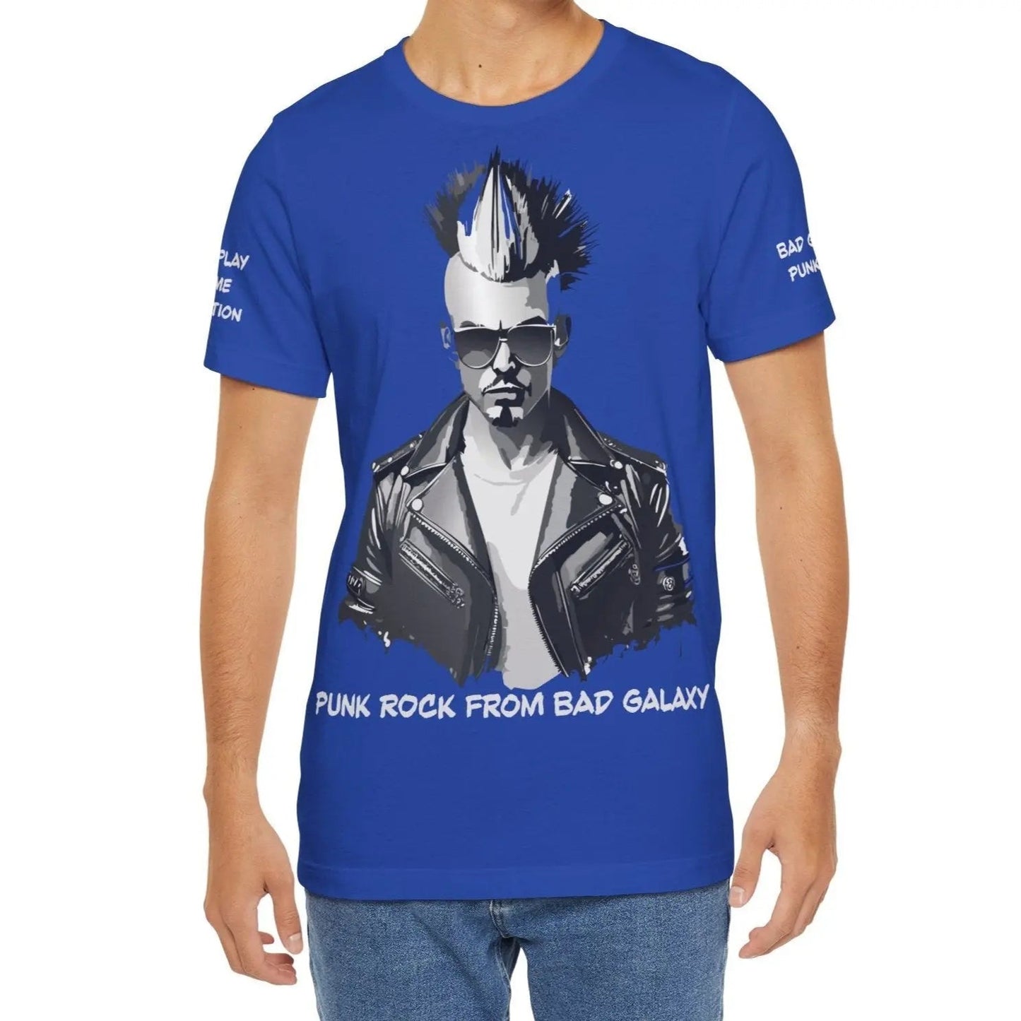 Punk Rock Tee Shirt Made To Order From Bad Galaxy Eco Friendly Inks Cotton Tee Made In USA