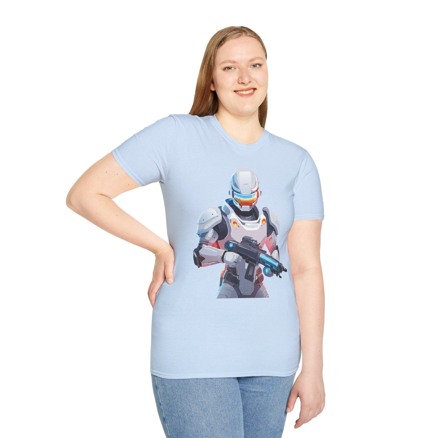 Robocop Themed Unisex Softstyle T Shirt With Robocop Art Design Cotton Tee Premium Comfort