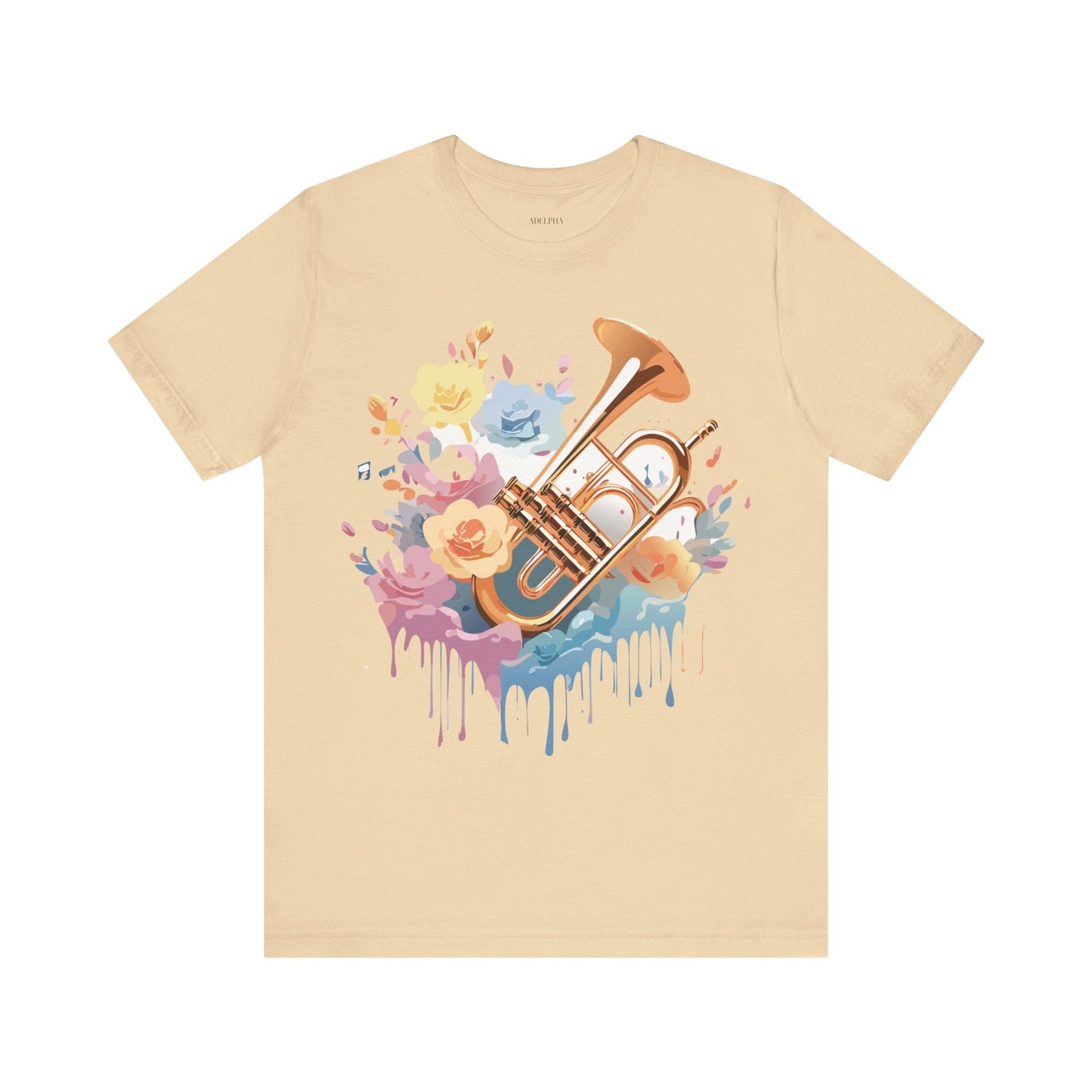 Music Graphic Unisex 100 Cotton Vintage Art with Musical Elements Tee 137